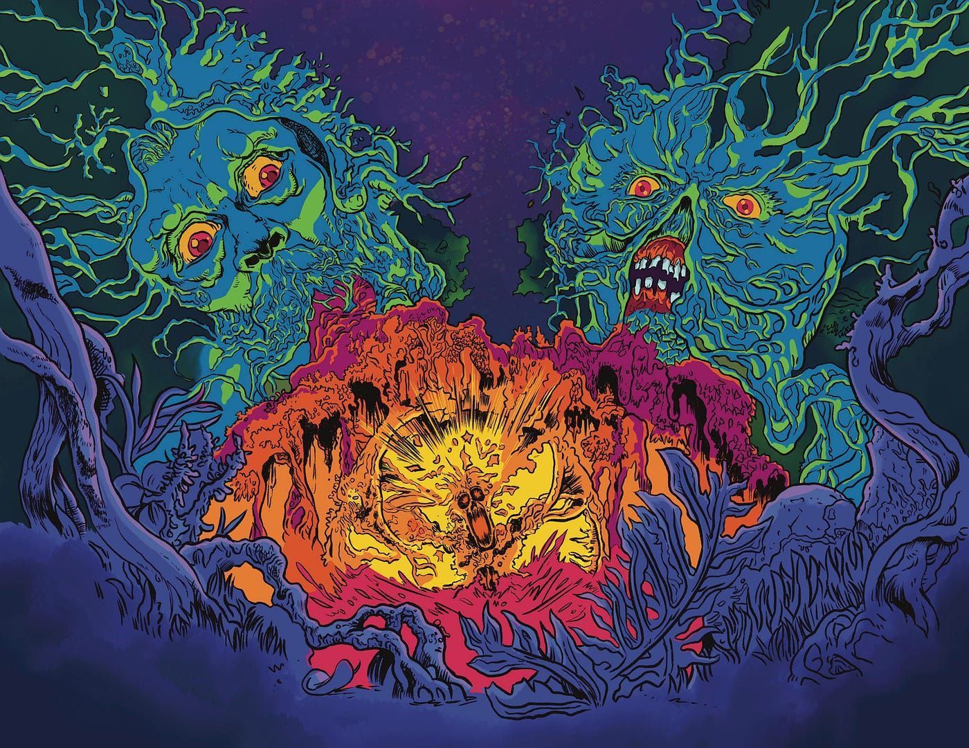 1400x1081 The Fading Humanity of Swamp Thing. by The Comics Cabinet
