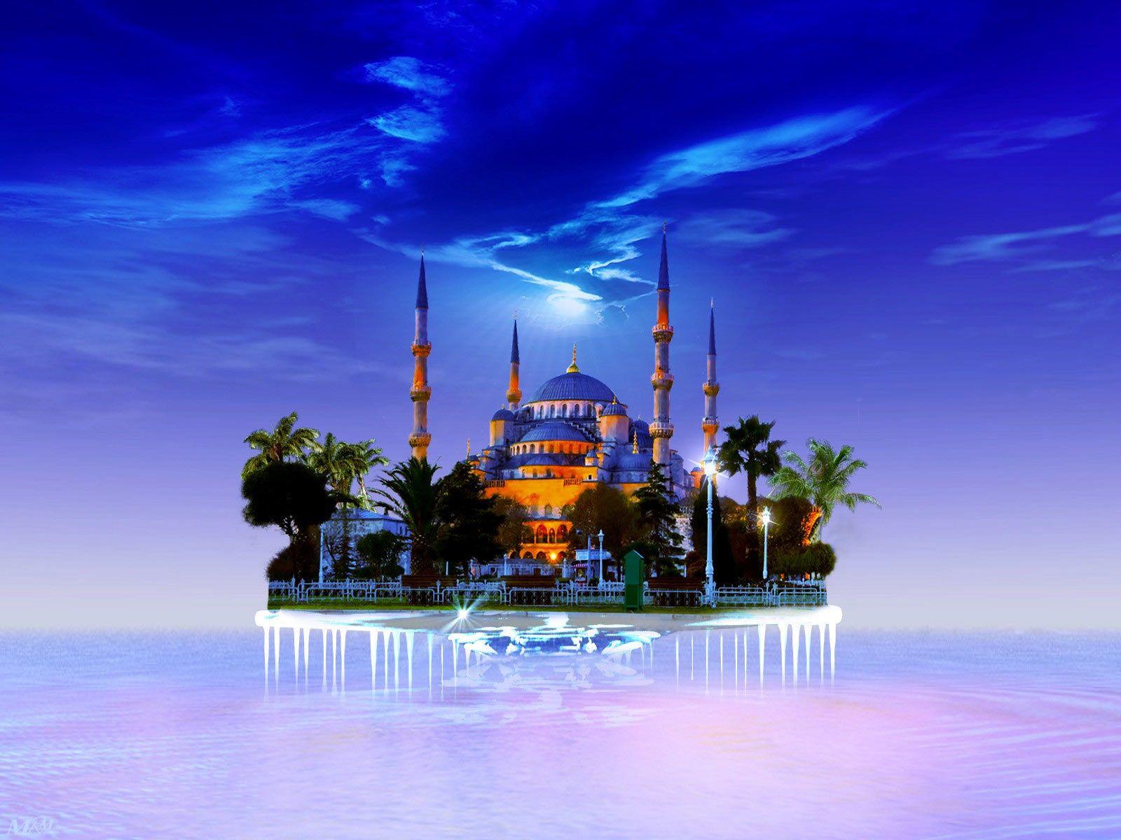 1600x1200 Blue Mosque Wallpaper Free Download
