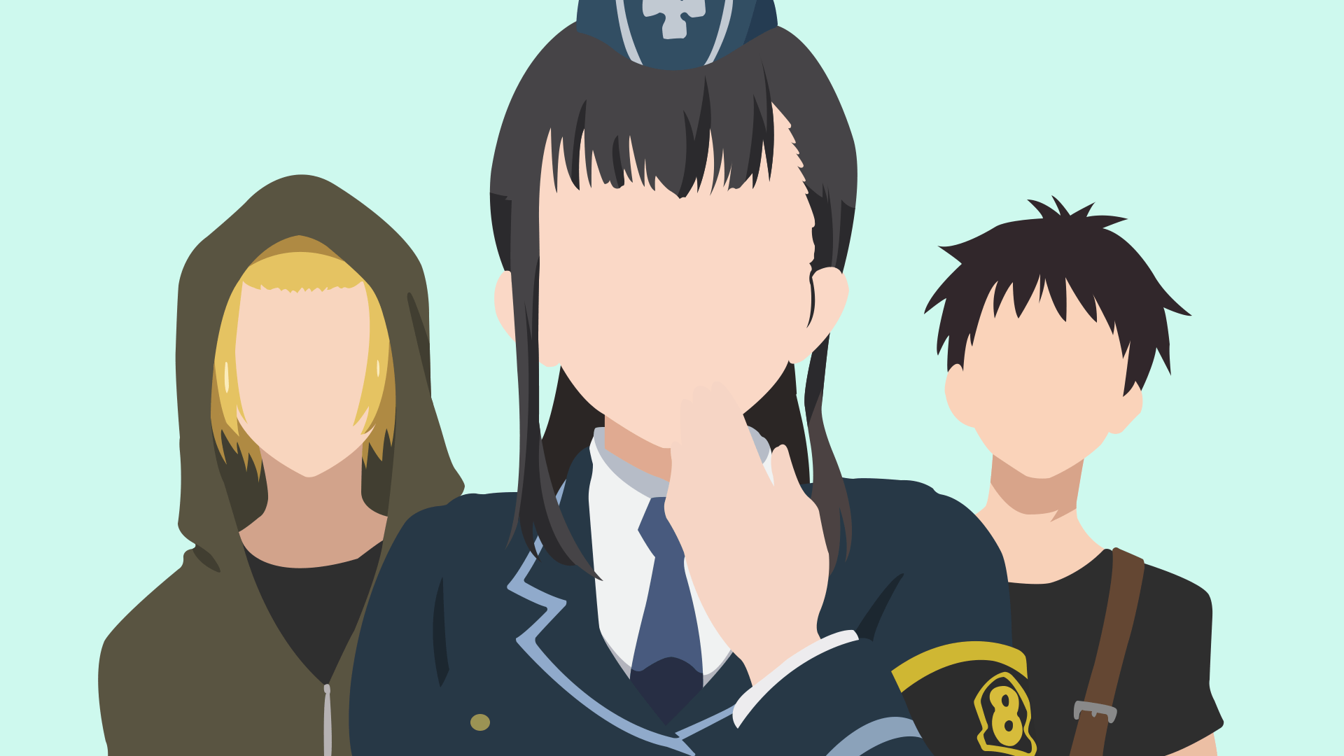 1920x1080 Fire Force Minimalist Wallpaper for Dekstop HD Wallpaper