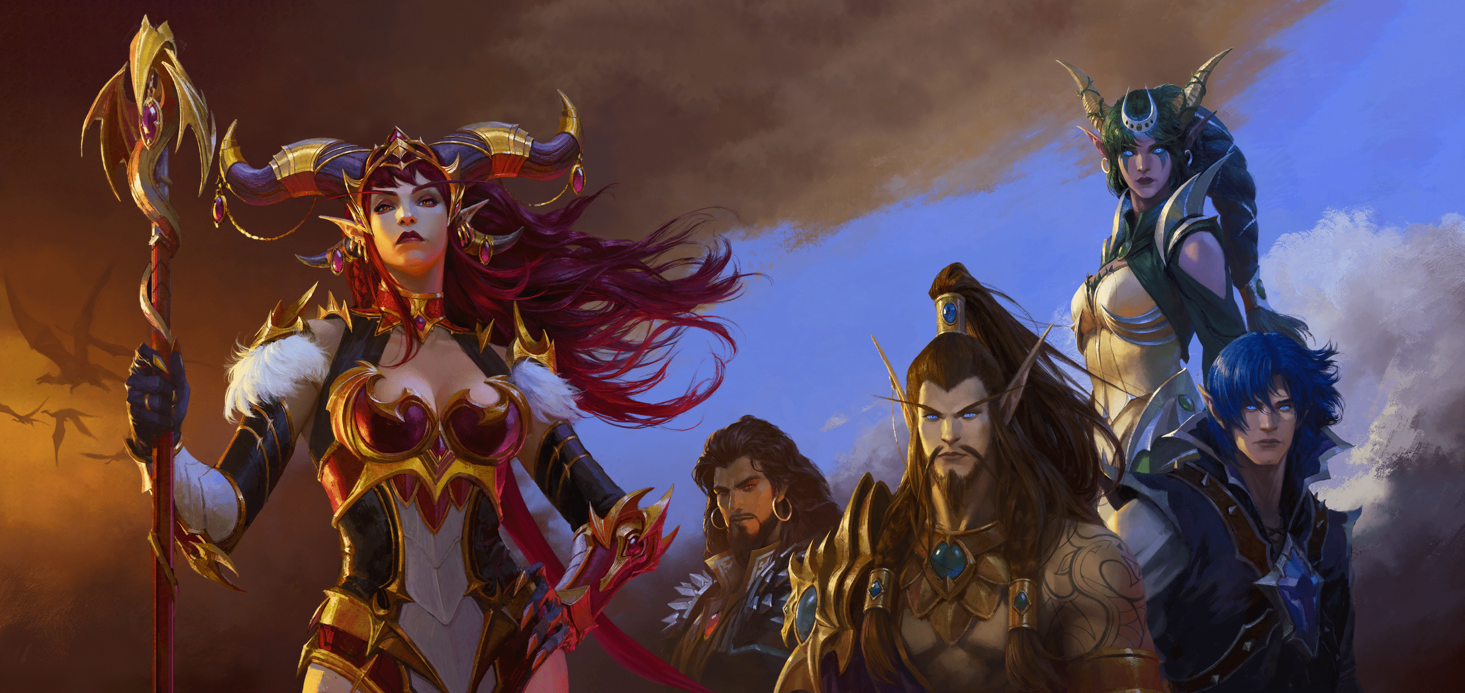 2992x1416 I made a borderless Dragonflight wallpaper out of the loading screen