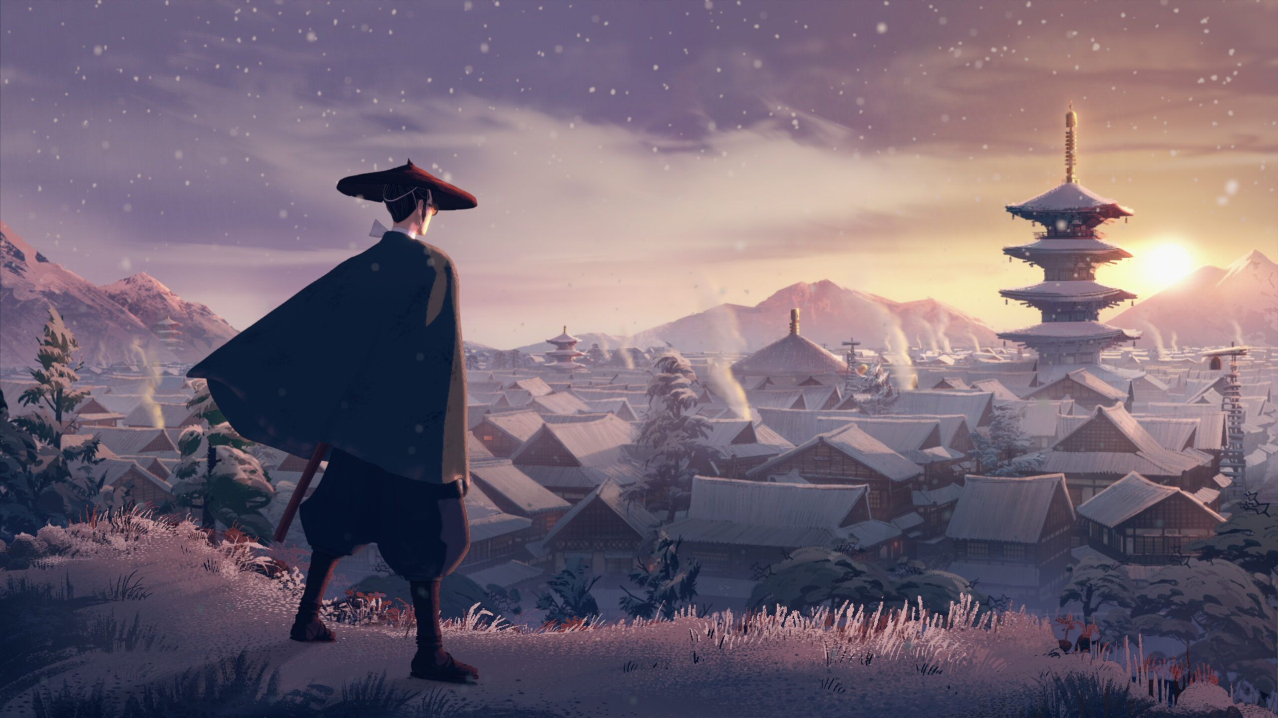 2560x1440 Anime Blue Eye Samurai HD Wallpaper