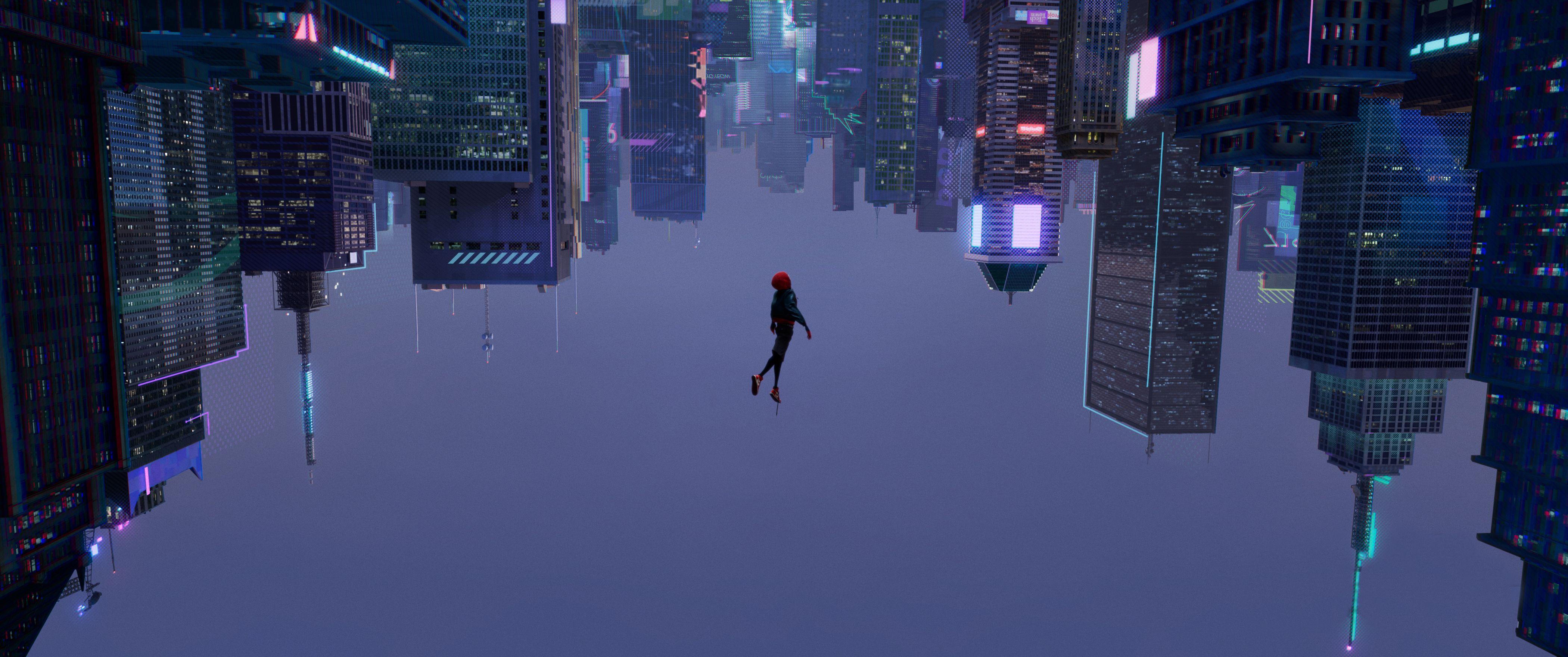 Hình nền 4200x1760 Spider Man Into The Spider Verse