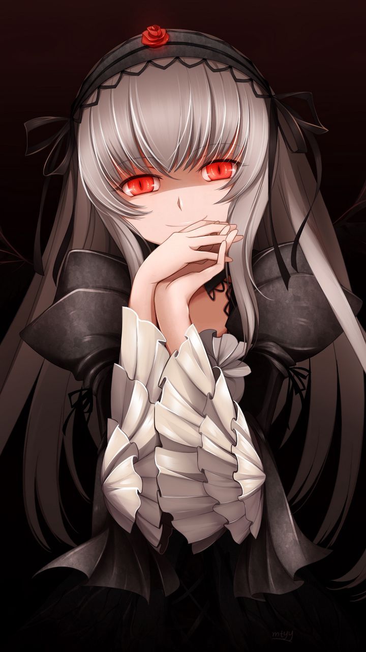 720x1280 Download wallpaper 720x1280 anime, girl, gothic, eyes, red samsung galaxy mini s s neo, alpha, sony xperia compact z z z asus zenfone HD background