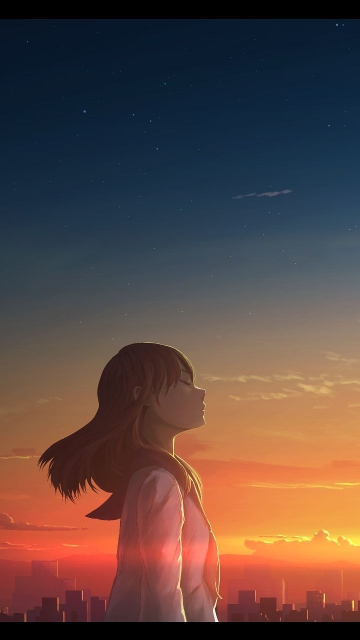 720x1280 Download wallpaper 720x1280 girl, relaxed, outdoor, anime, samsung galaxy mini s s neo, alpha, sony xperia compact z z z asus zenfone, 720x1280 HD background, 22828