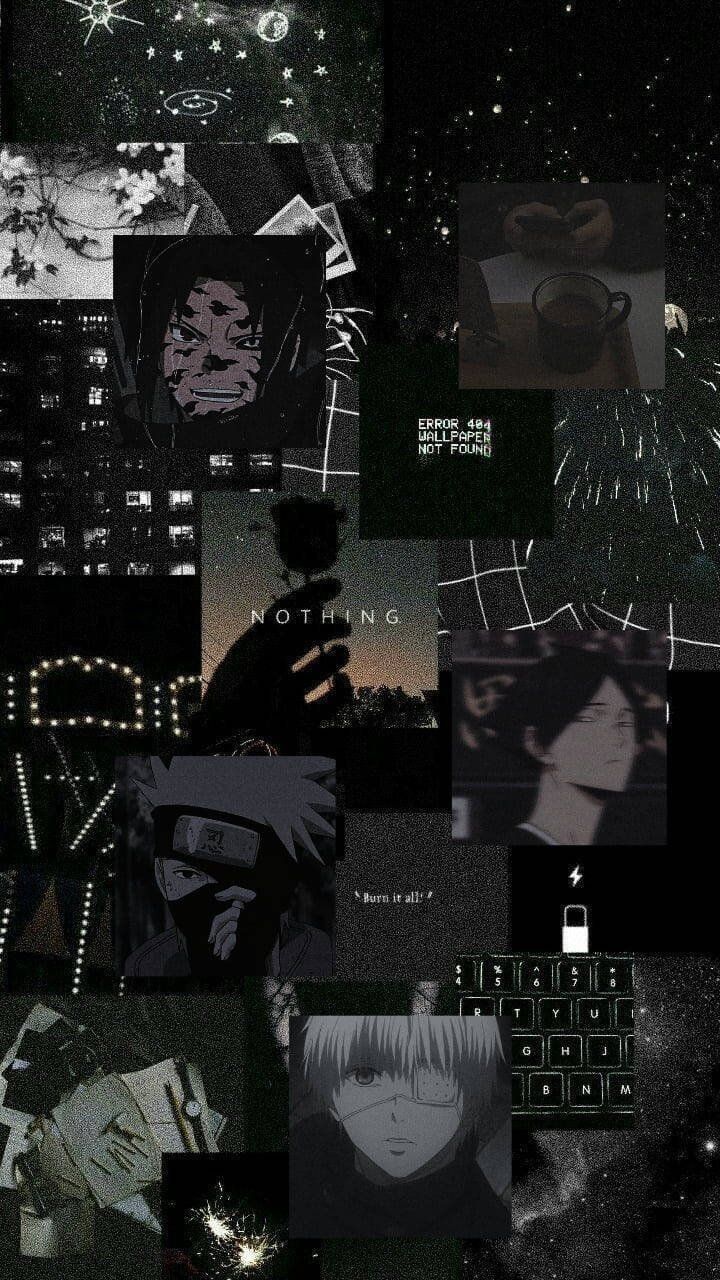 720x1280 Black aesthetic anime collage Wallpaper Download
