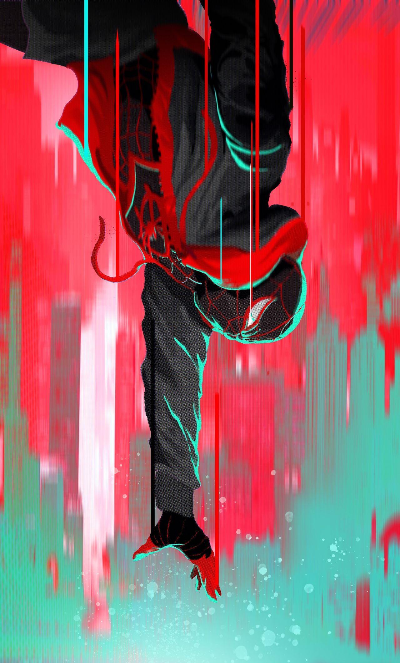1280x2120 Download 1280x2120 Wallpaper Jump, Spider Man: Into The Spider Verse