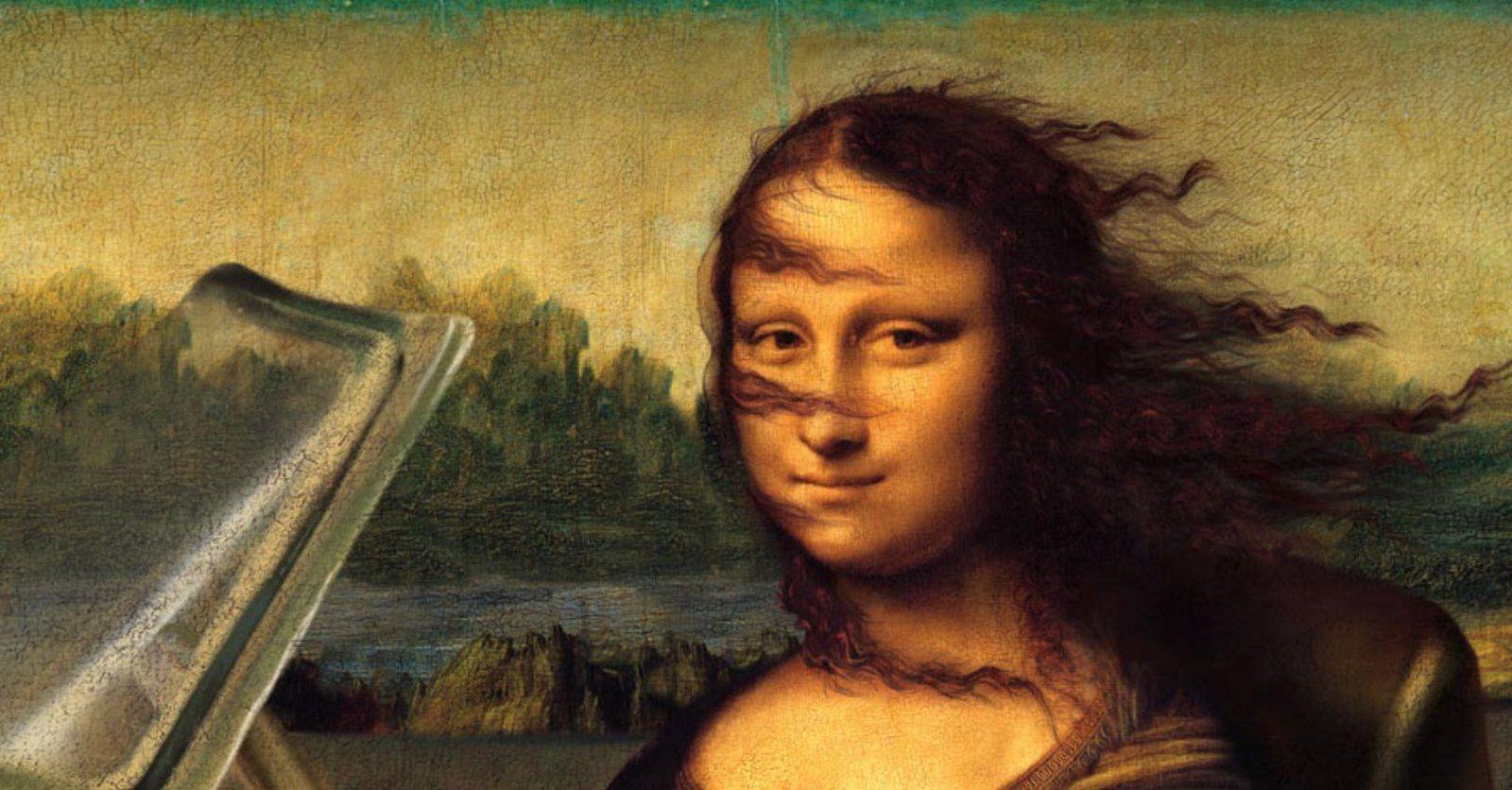 Wallpaper ID 691205  1080P Edvard Munch painting artwork Leonardo da  Vinci humor picture frames screaming Mona Lisa wall free download