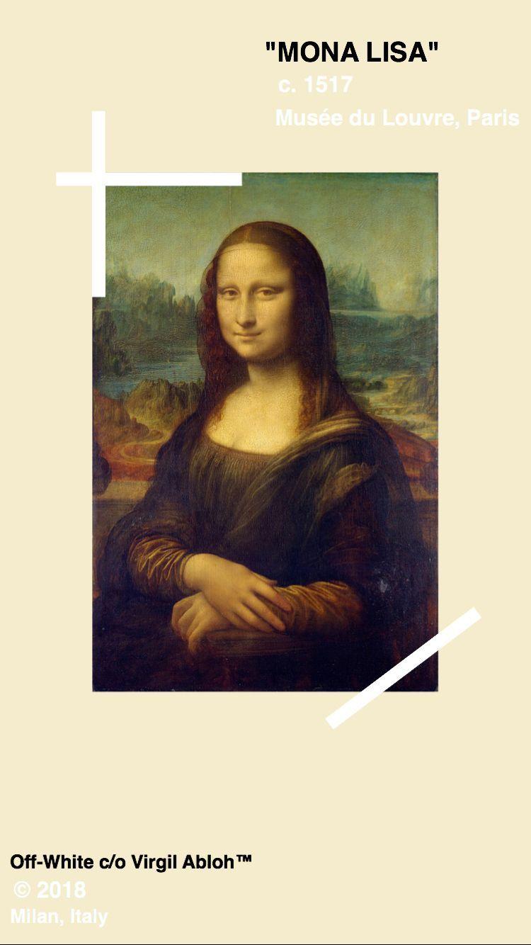 750x1334 Off White Wallpaper By BLCKMVIC. Da Vinci Painting, Mona Lisa, Leonardo Da Vinci