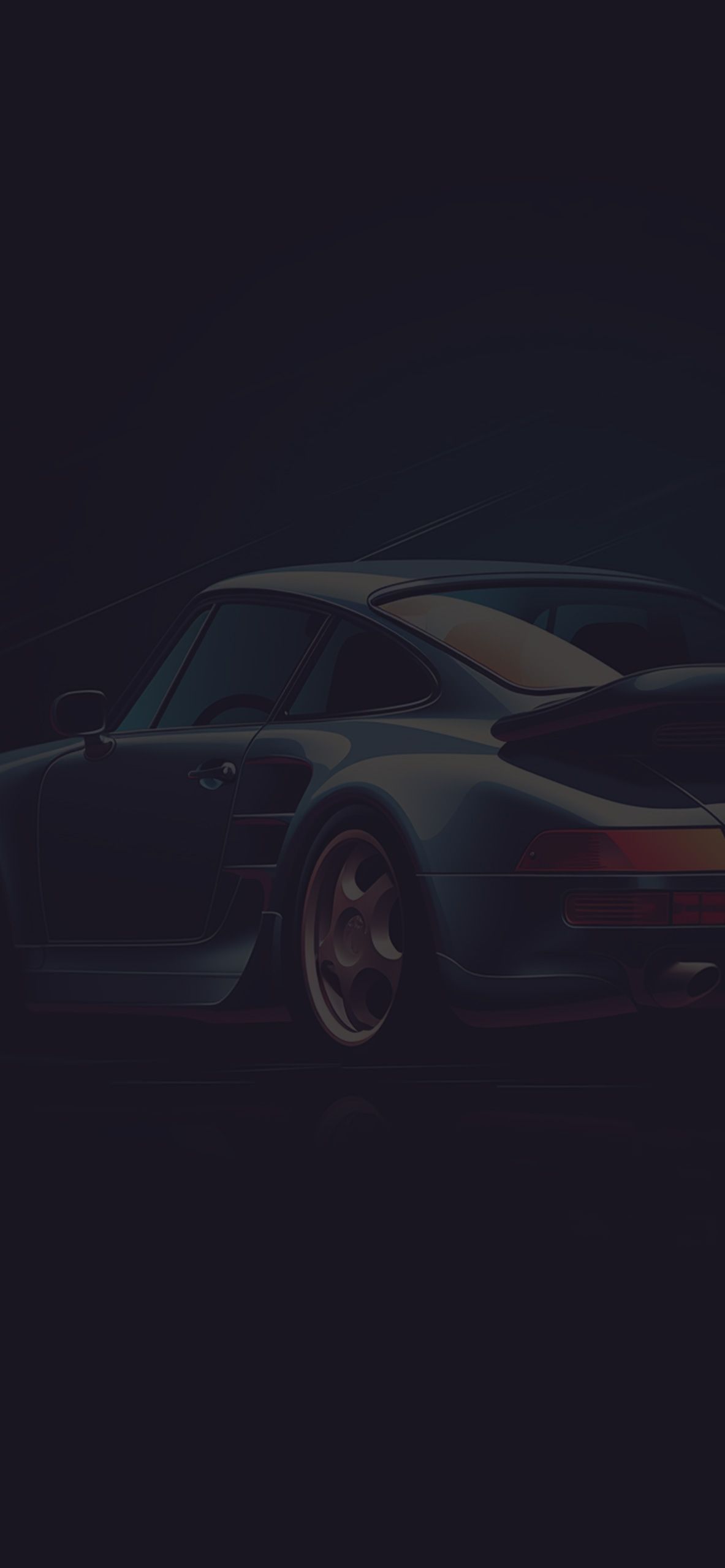 1183x2560 Porsche 930 Dark Wallpaper Wallpaper for iPhone 4k