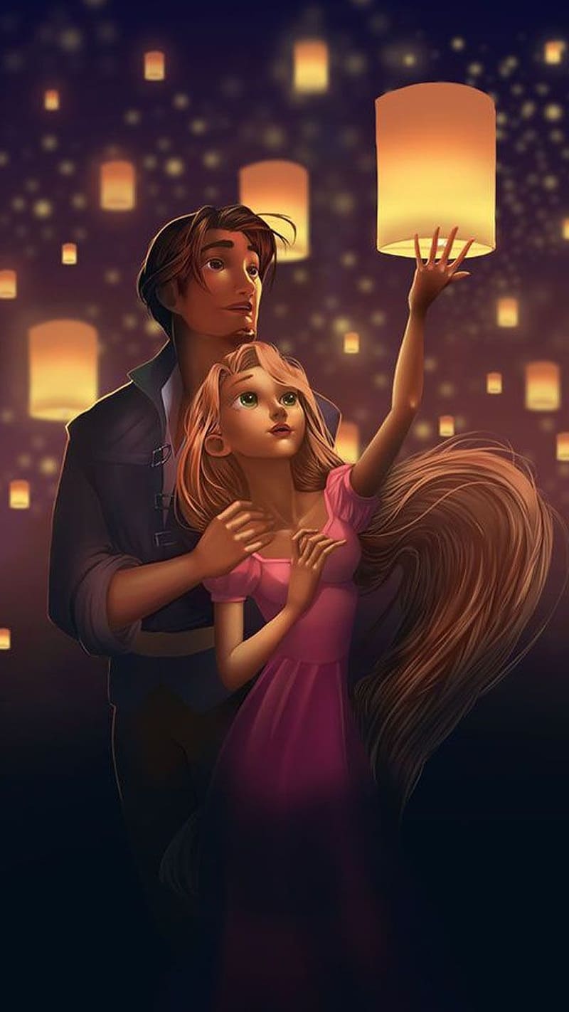 800x1422 Disney Princess, Rapunzel, Sky Lantern