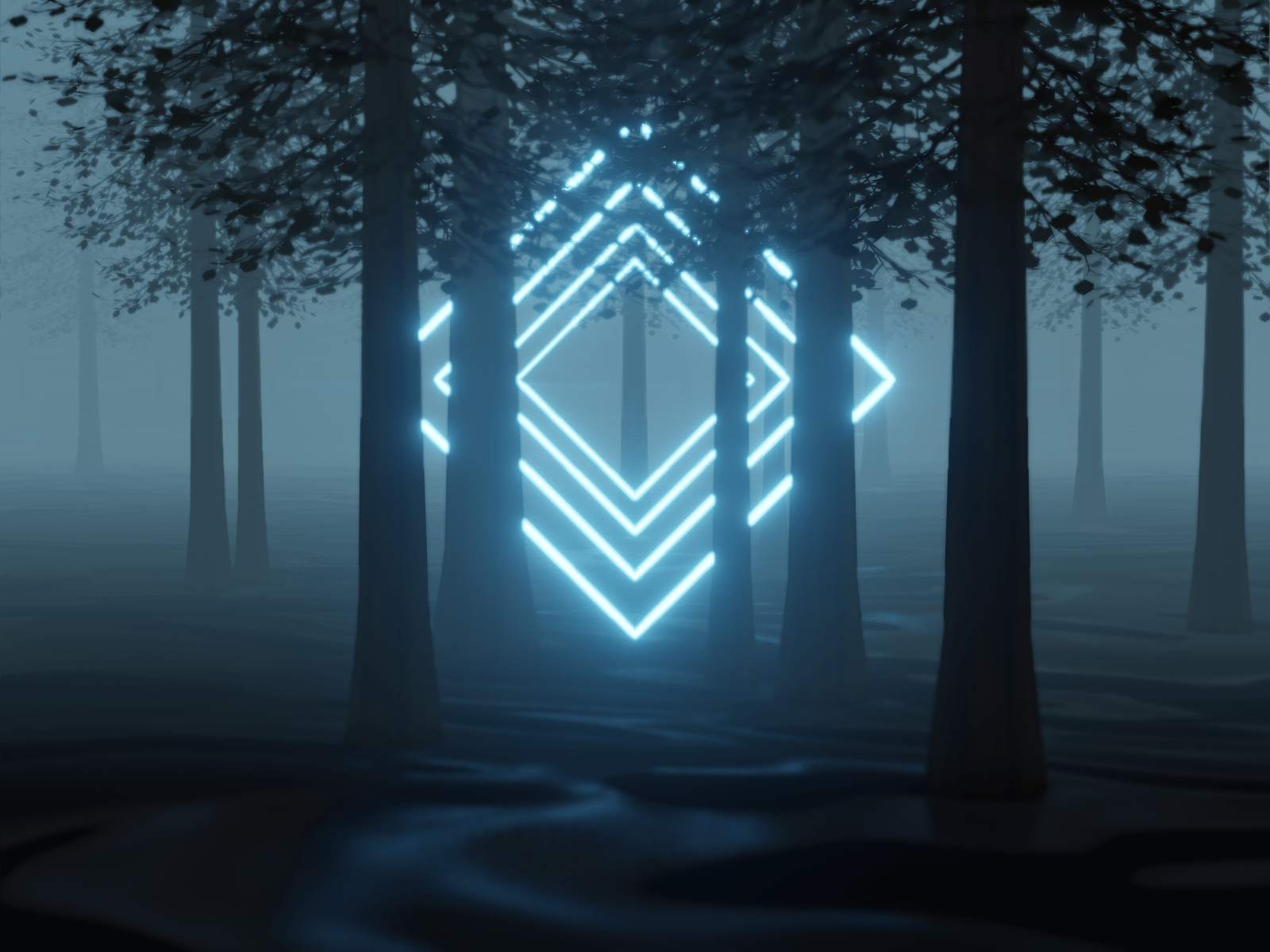 1600x1200 Neon Forest by CG Twins on Dribbble