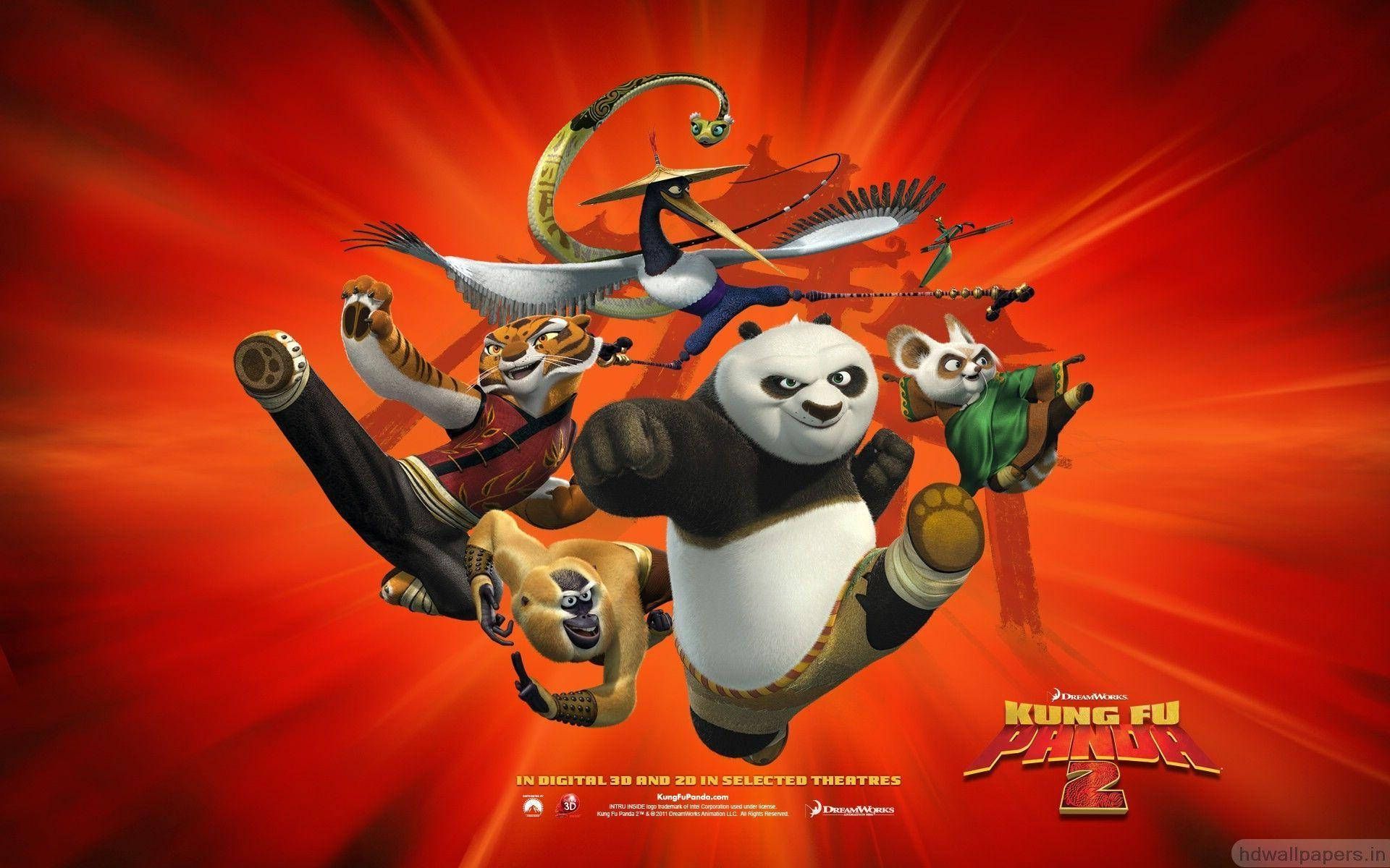 1920x1200 Download Kung Fu Panda Leaping With The Furious Five Wallpaper