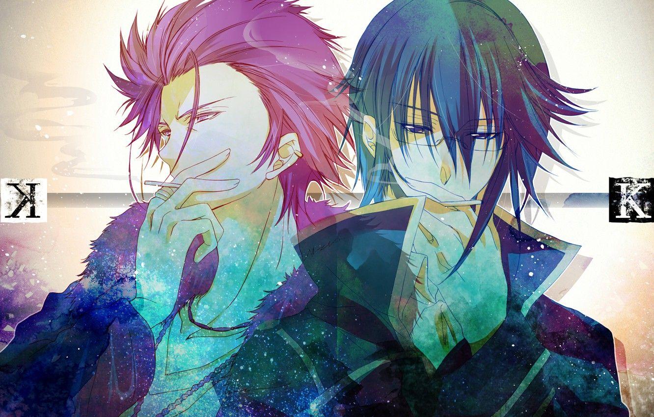 1332x850 Wallpaper text, guys, cigarette, K Project, Munakata Thigh, Suoh