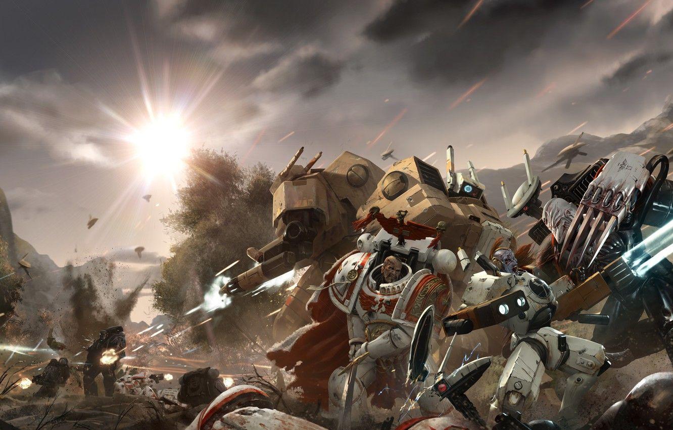 1332x850 Wallpaper space marine, bolter, tau, warhammer 40K, white scars