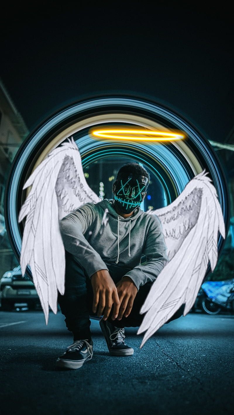 800x1422 Attitude wings, lucifer, hacking, HD