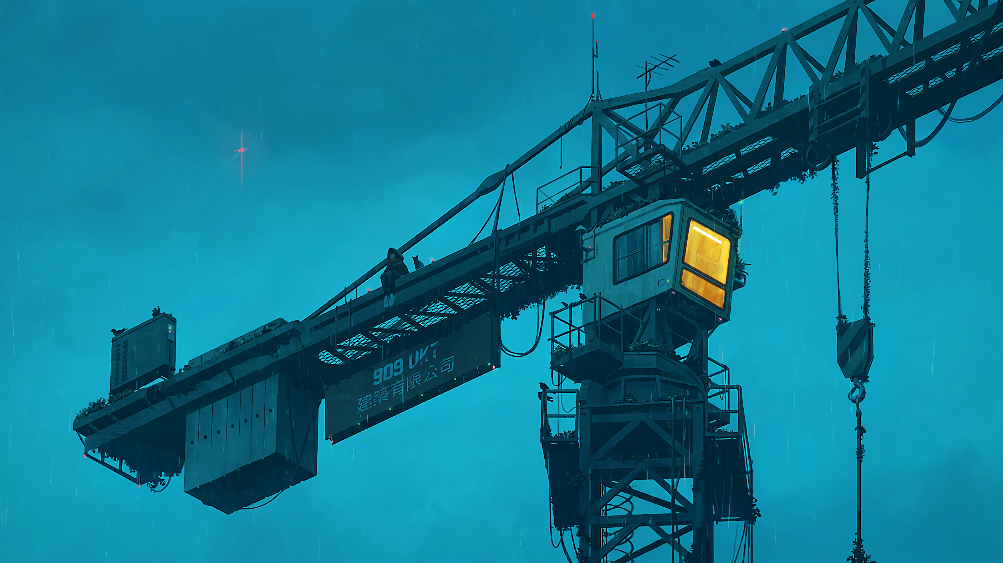 3206x1800 Monochrome crane [3200x1800]