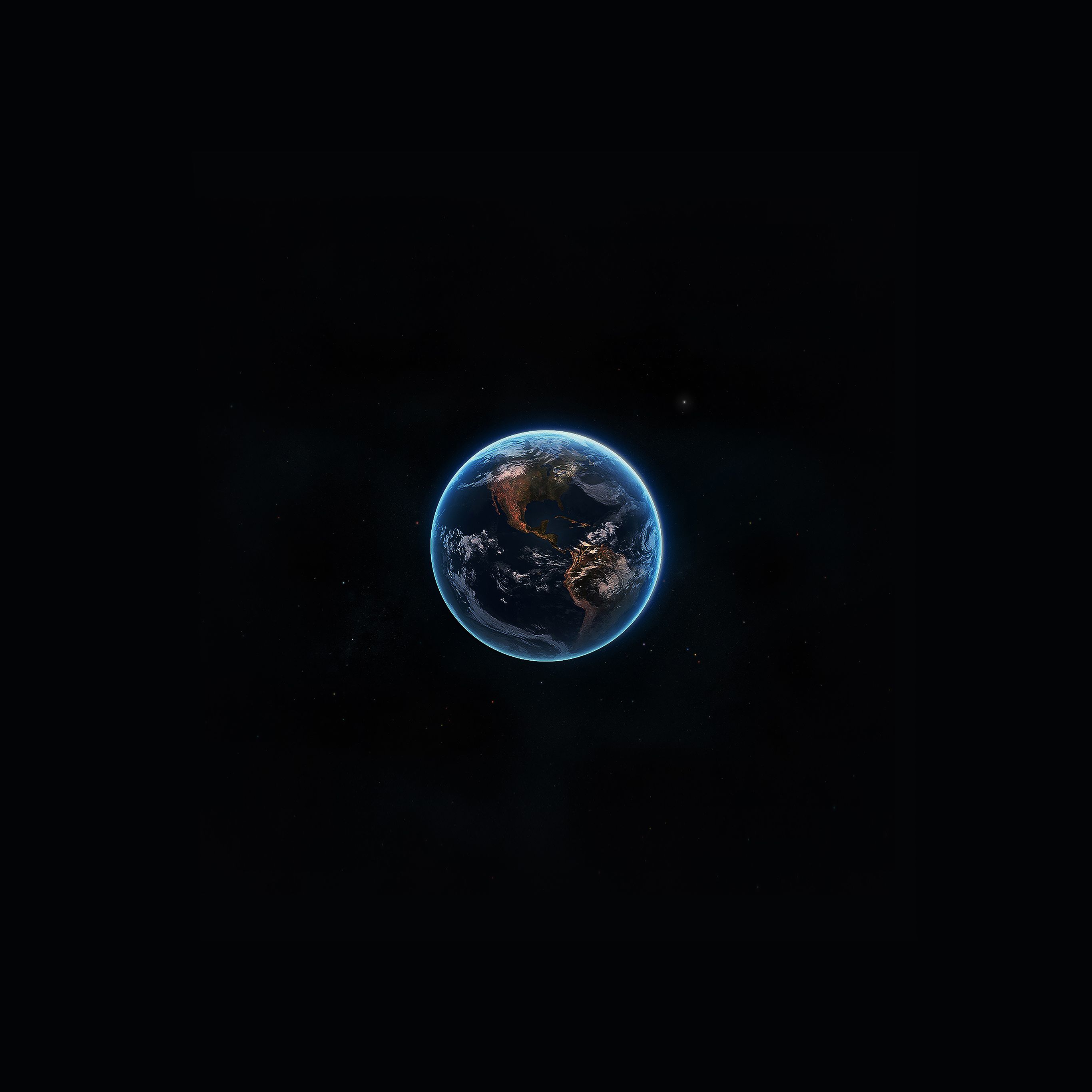 2732x2732 Earth View From Space Small Best Satellite Illust Art Wallpaper