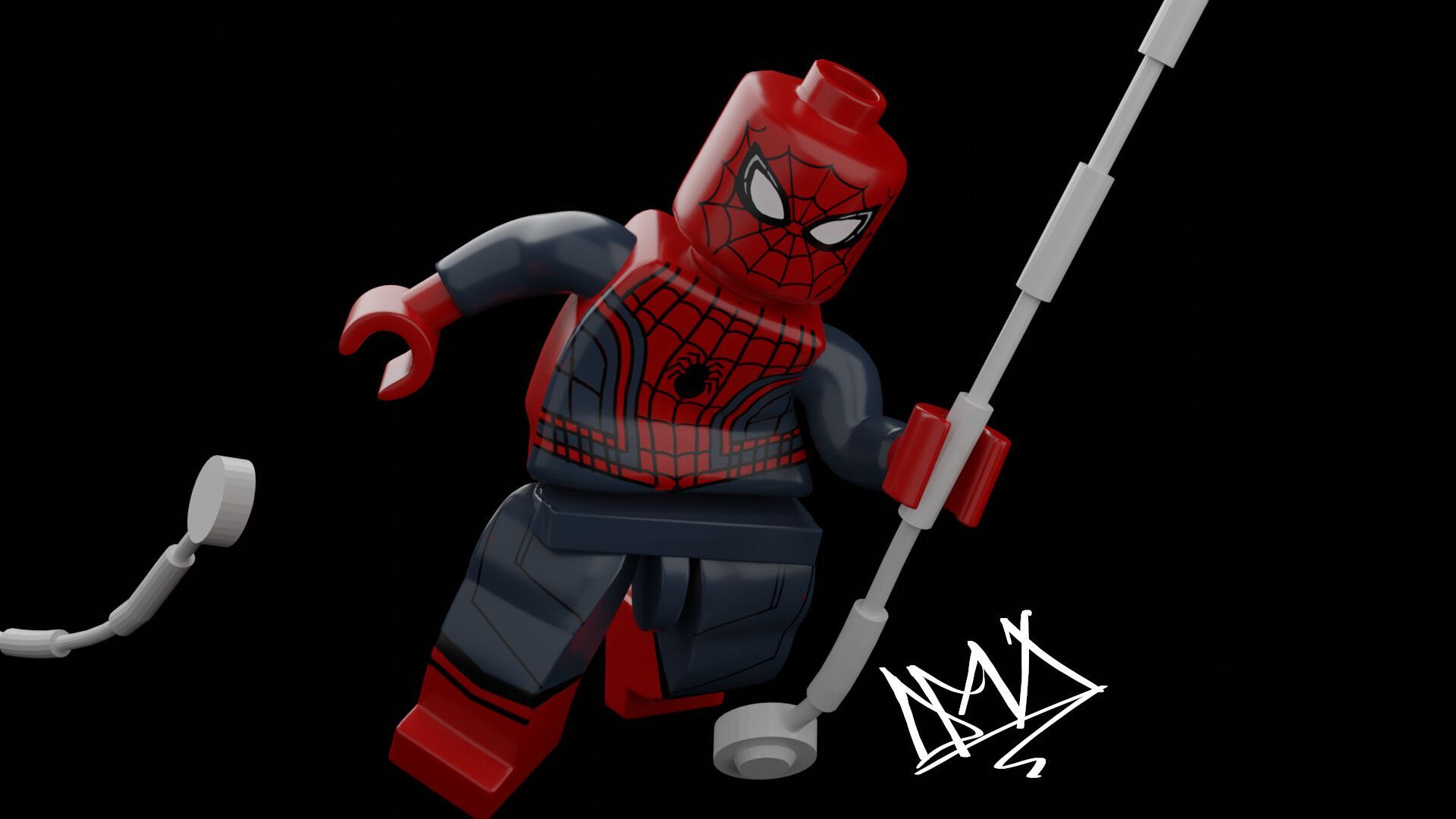 1920x1080 LEGO Marvel Captain America: Civil War Spider Man 3D Model