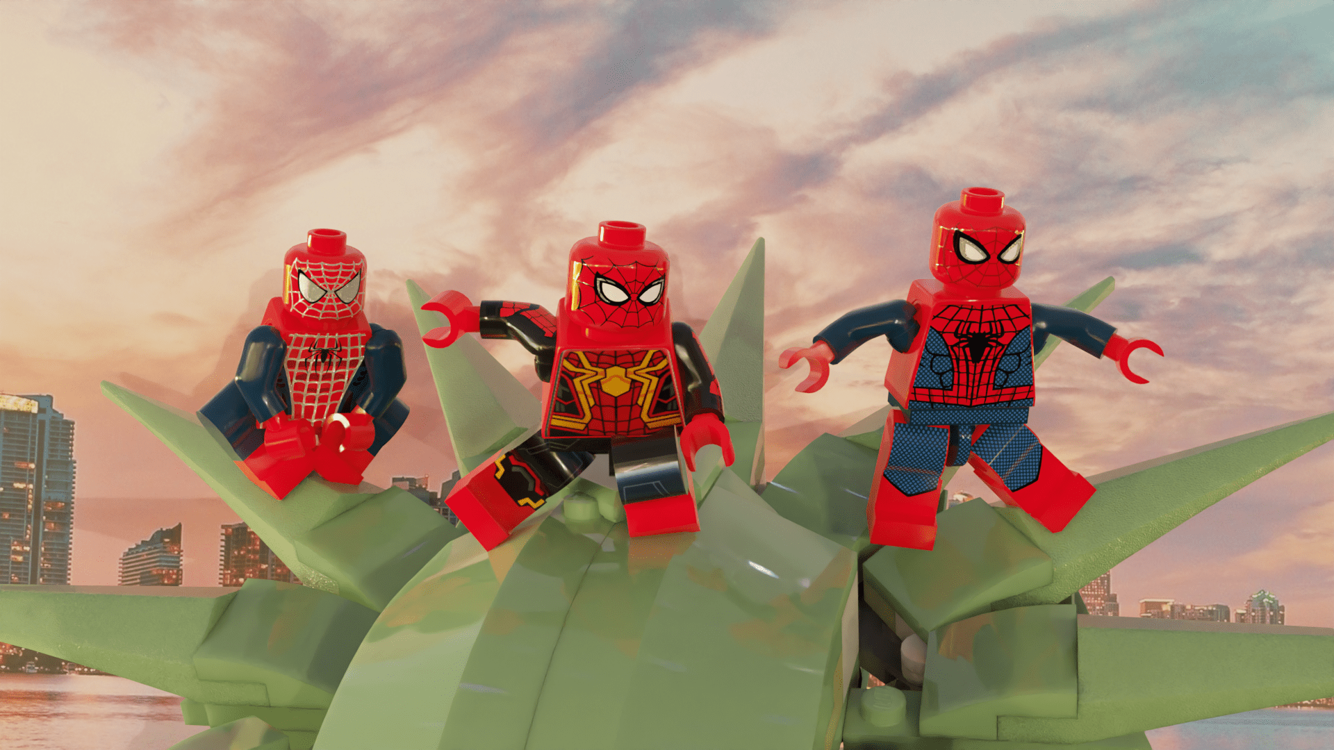 1920x1080 I recreated that one scene from Spiderman No Way Home in Lego