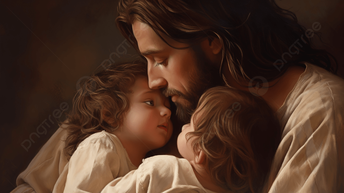 1200x673 Paintings Of Jesus With His Two Young Children Background, Jesus Love Picture, Jesus, Religion Background Image And Wallpaper for Free Download