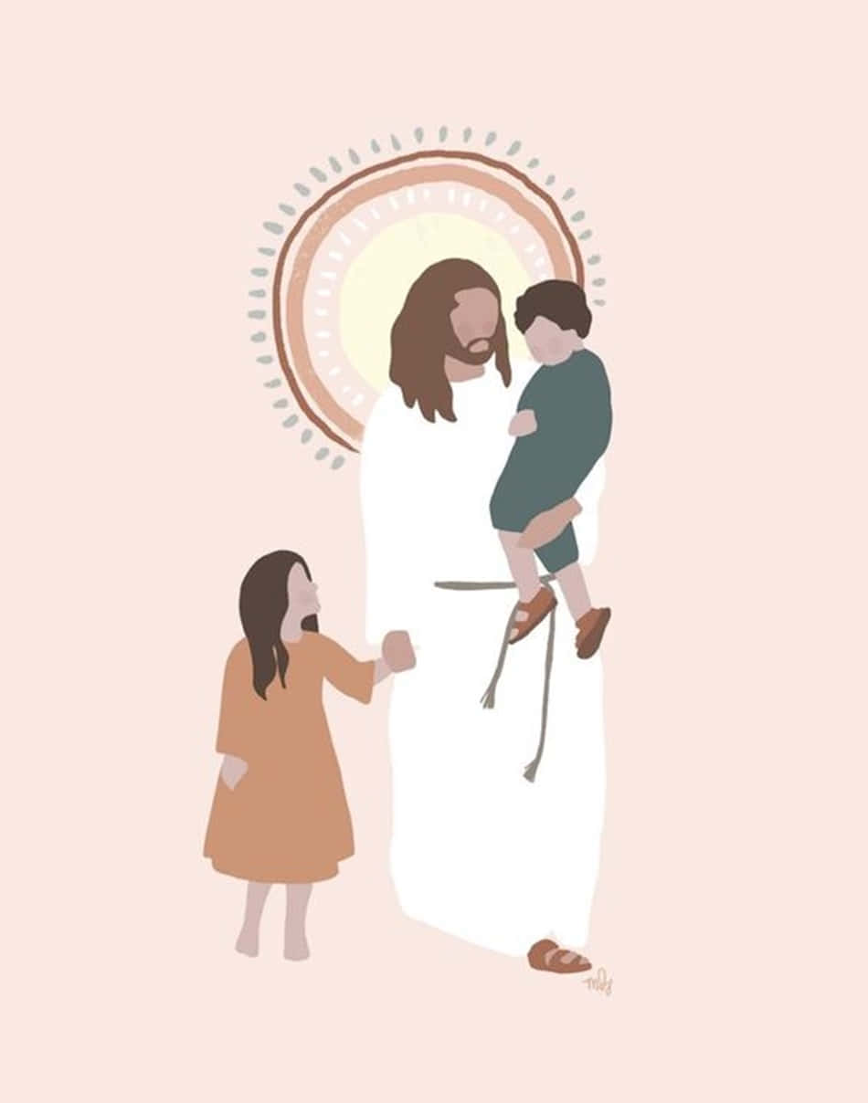 950x1208 Download Jesus With Children And A Baby Wallpaper
