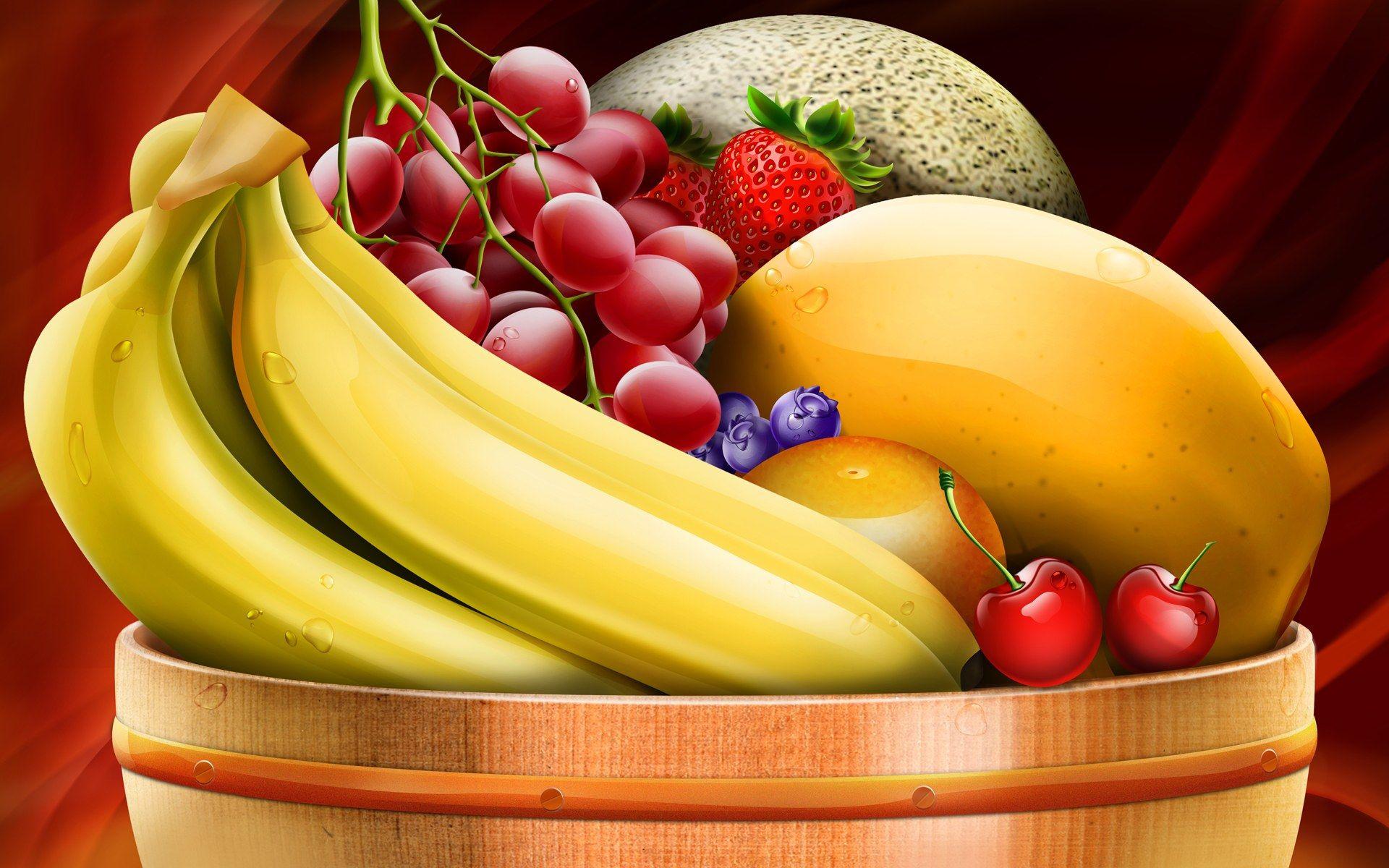 1920x1200 Healthy HD Fruit Basket Wallpaper