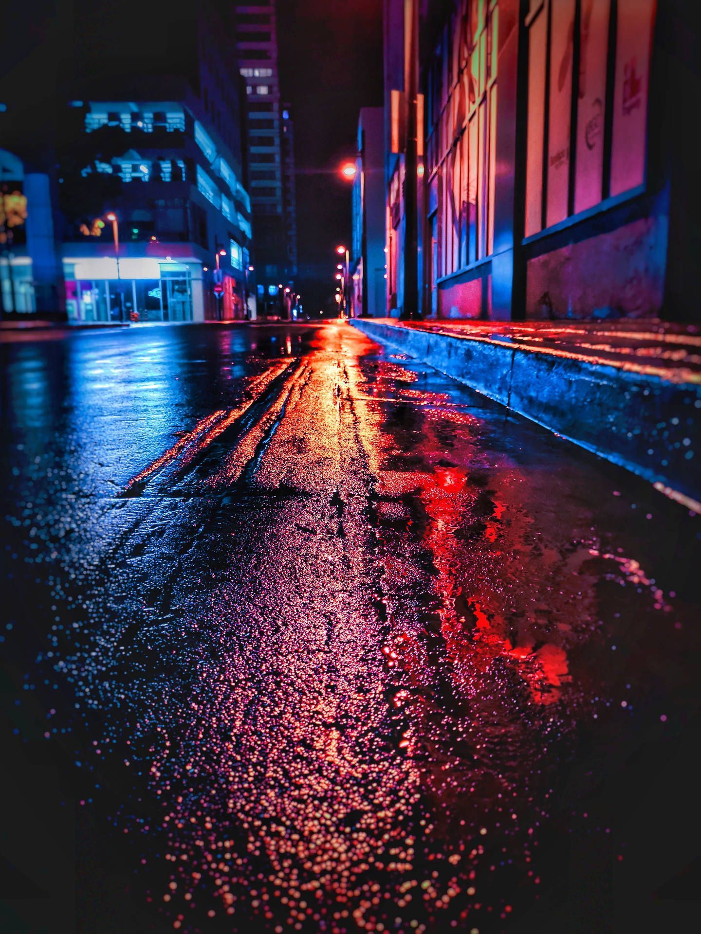 1440x1920 Download Neon City Wallpaper