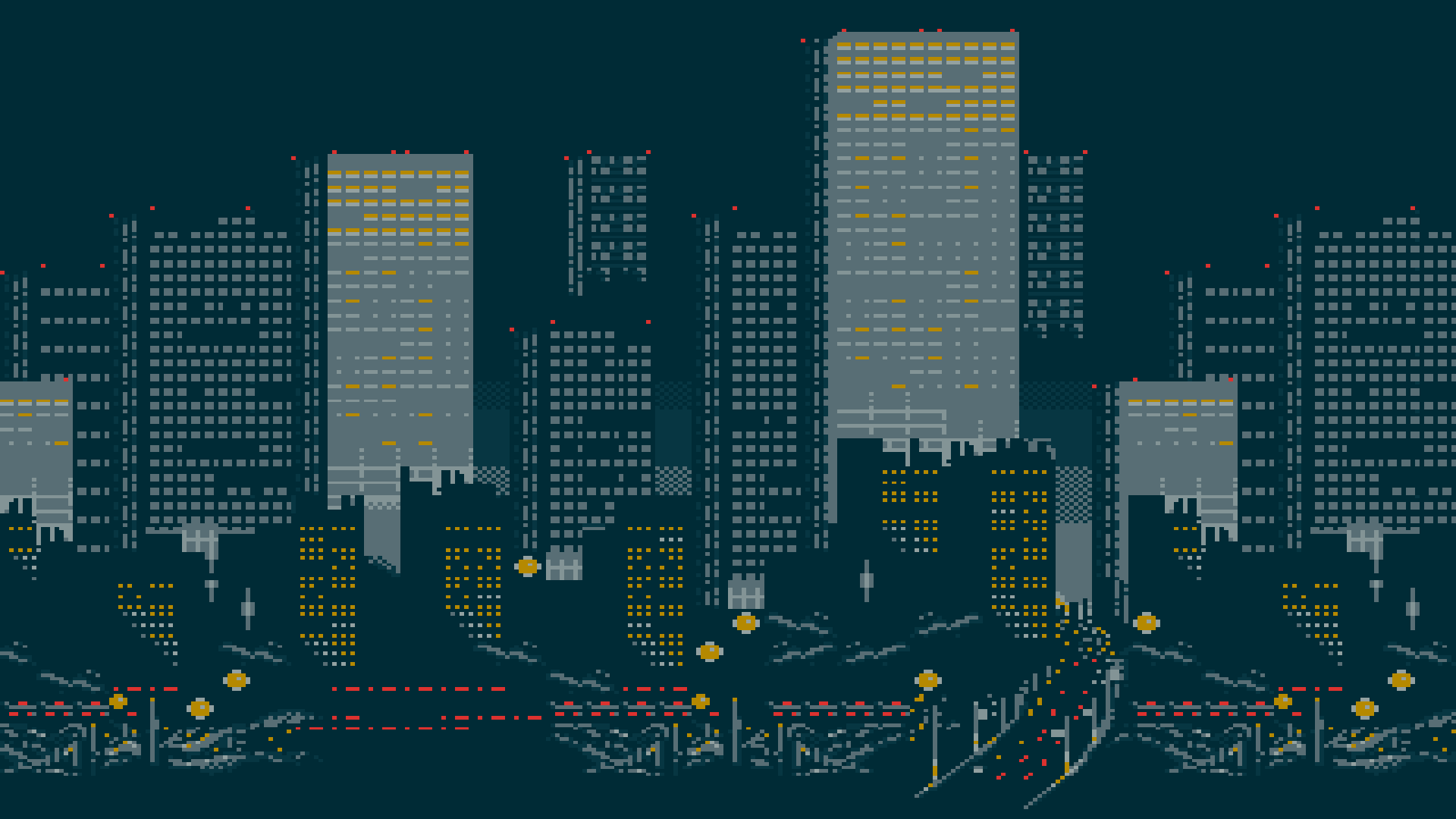 1920x1080 Solarized City Buildings [1920 x 1080]