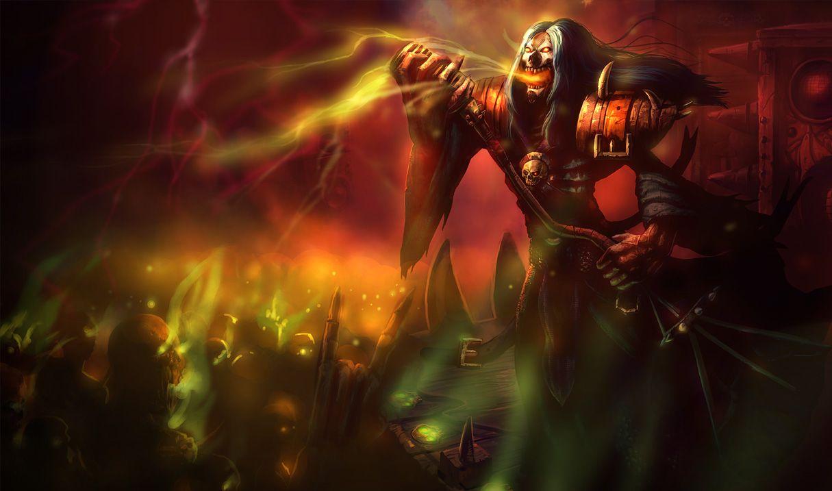 1215x717 LoL Karthus Wallpaper (Chinese + American)