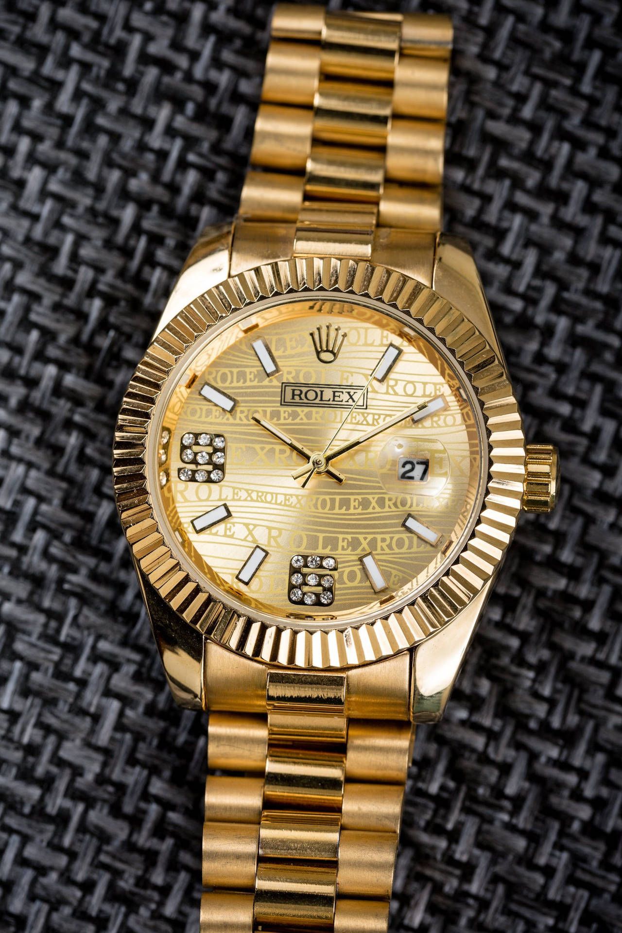 1280x1920 Download Golden Rolex HD Wallpaper