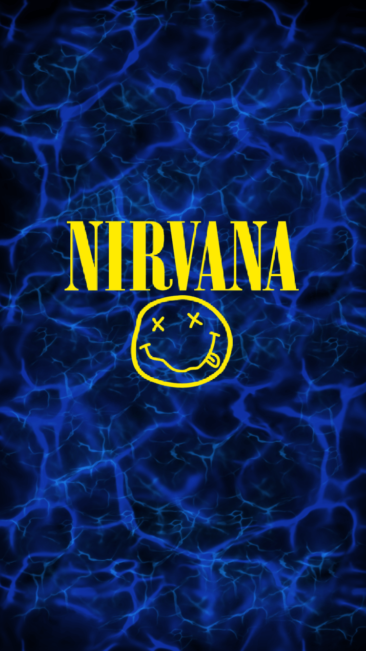 750x1334 Nirvana Wallpaper Discover more Aberdeen, American, Kurt Cobain, Nirvana, Rock Band wallpaper.. Nirvana wallpaper, Nirvana, Nirvana logo wallpaper