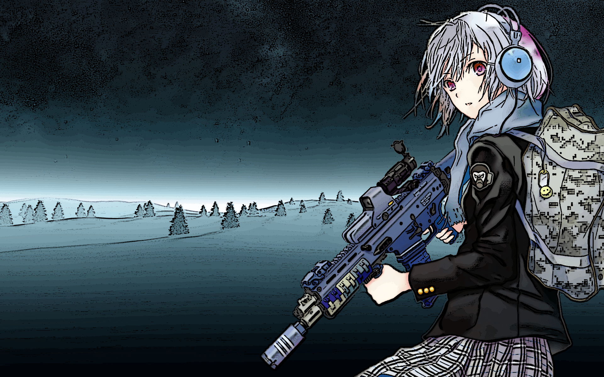 20+ Gun Cool Anime Girl Wallpaper - Tachi Wallpaper