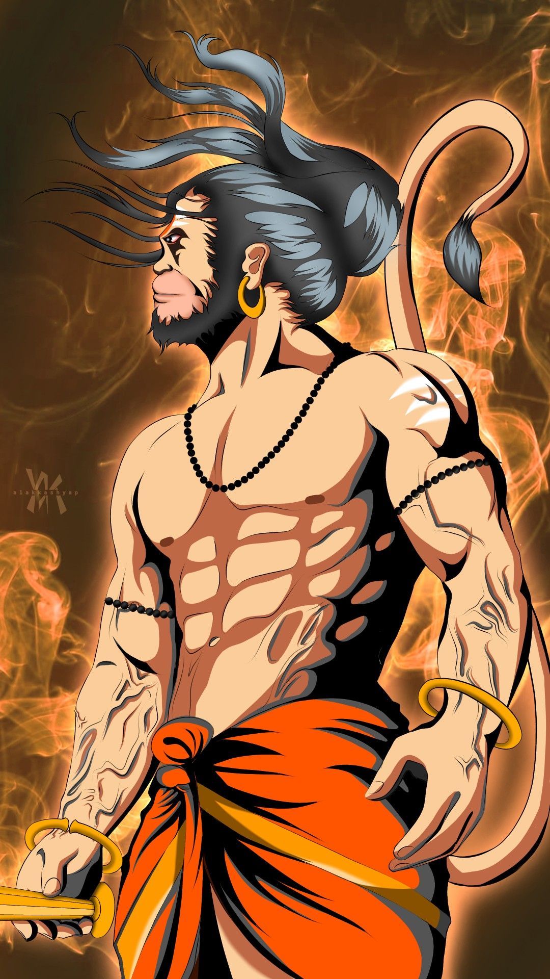 1080x1920 Lord Hanuman digital drawing. Hanuman ji wallpaper, Hanuman HD wallpaper, Hanuman pics