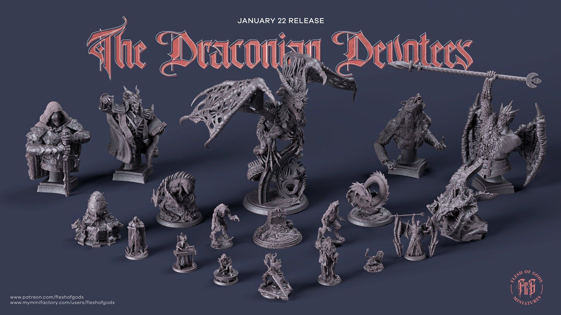 1920x1080 The Draconian Devotees part 1 by Flesh of Gods 3D Printed