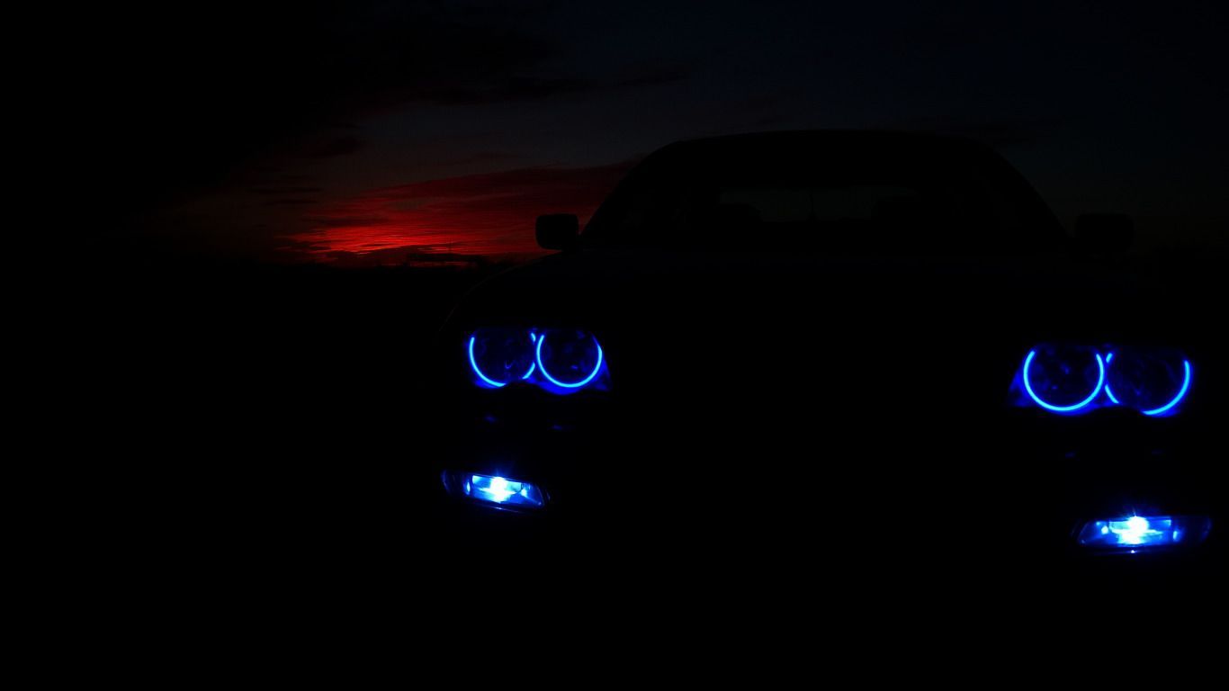 1366x768 Download wallpaper bmw, 3 series, angel eyes, section style in resolution 1366x768