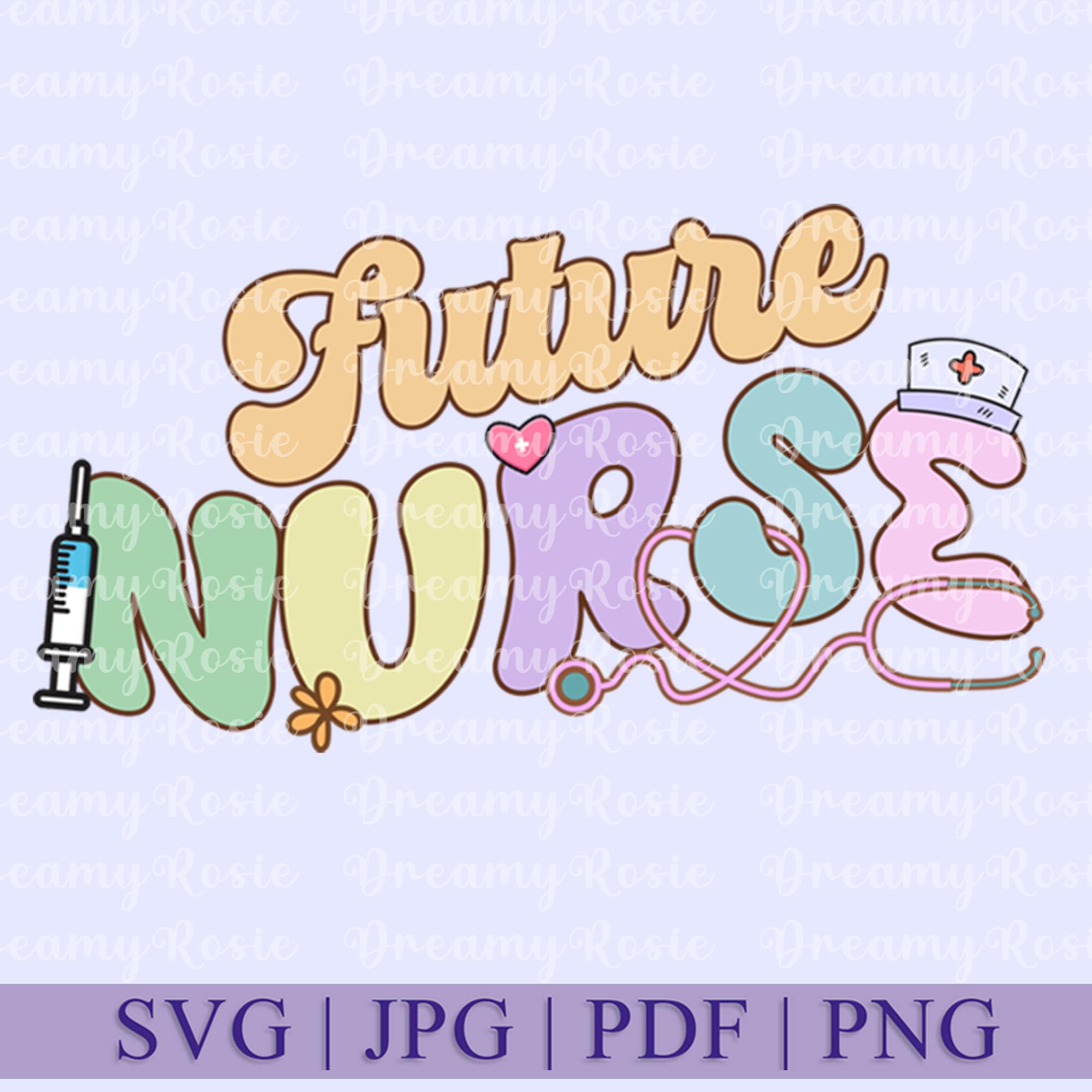 2000x2000 Future Nurse SVG PNG Nursing Student Printable and Digital