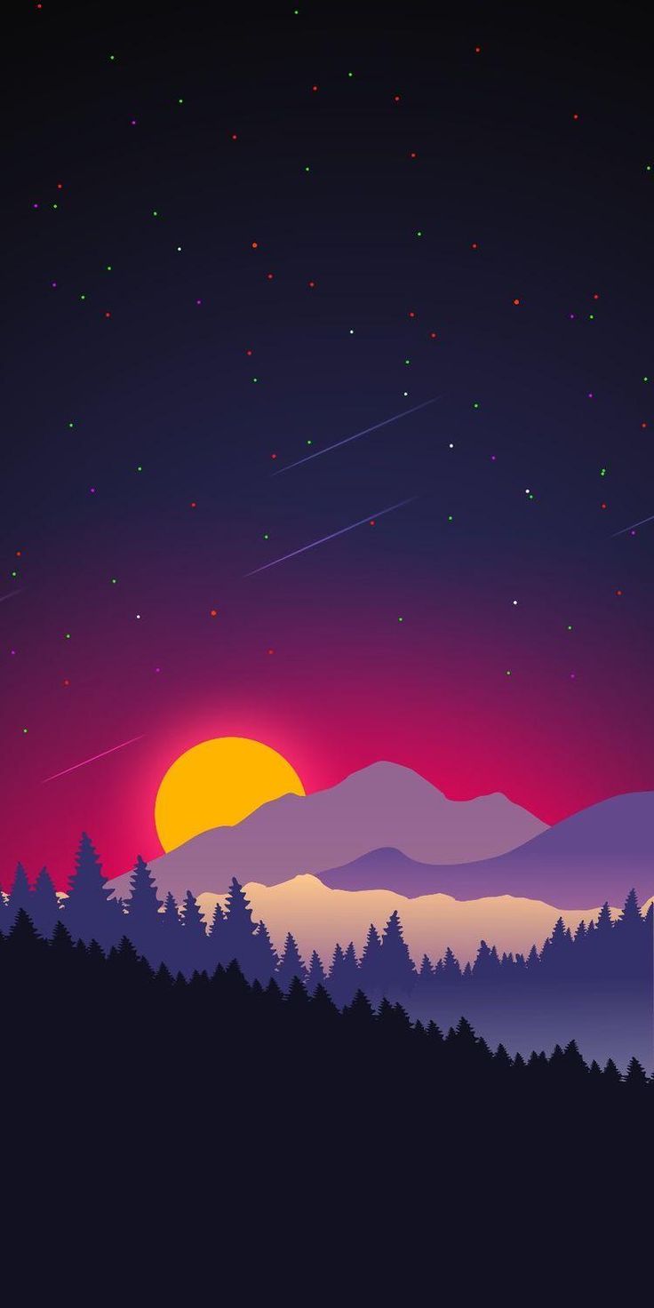 736x1472 RGB Sunset ?. Minimalist wallpaper, Landscape wallpaper, Phone wallpaper