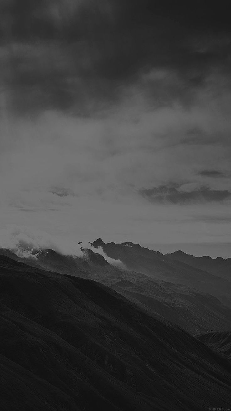 736x1308 Mountain Art Fog Nature Dark Bw #iPhone #plus #wallpaper. Black aesthetic wallpaper, Black wallpaper, Black phone wallpaper