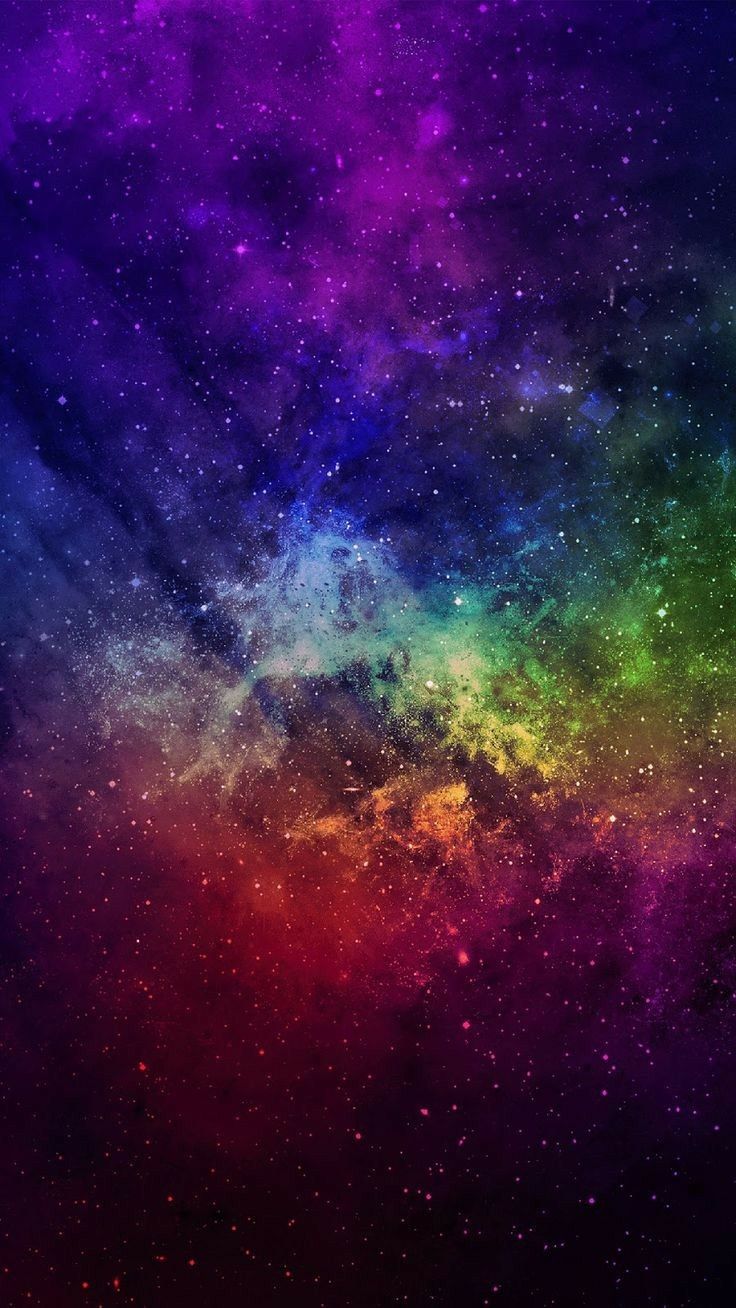 736x1308 Rainbow Galaxy. Sfondi multicolore, Sfondo galassia, Sfondi