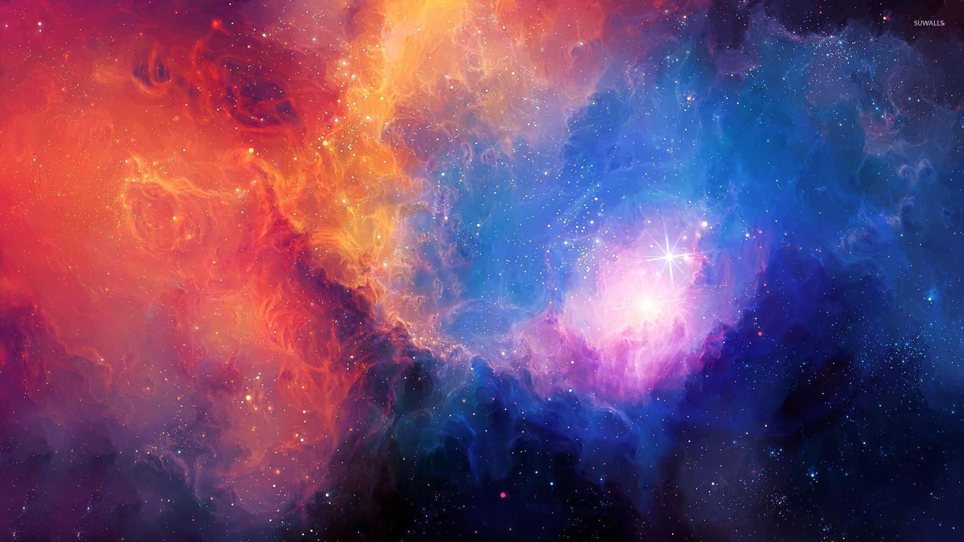 1920x1080 Colourful Space Wallpaper