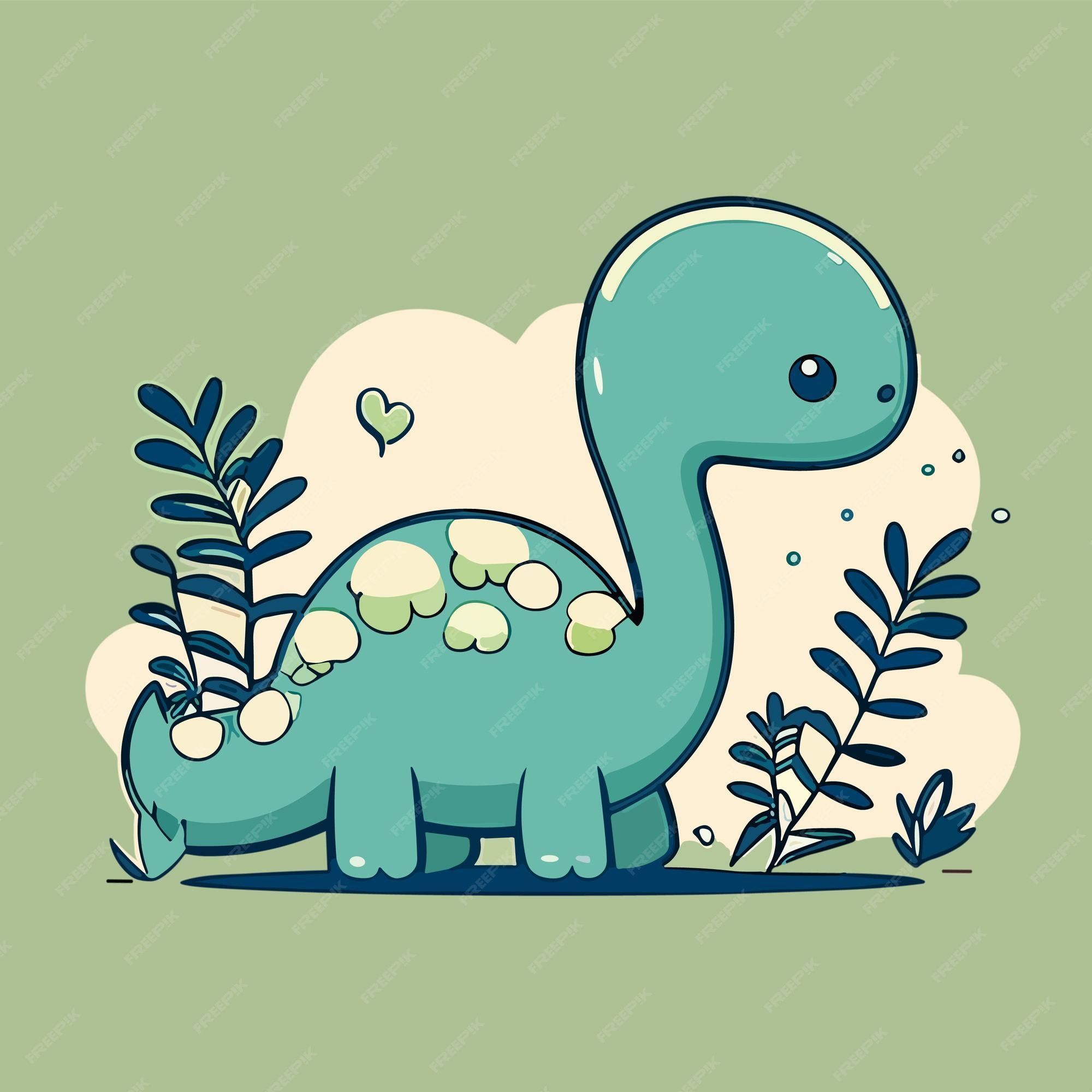 2000x2000 Premium Vector. A blue dinosaur with a green background and the words' dinosaur'on it