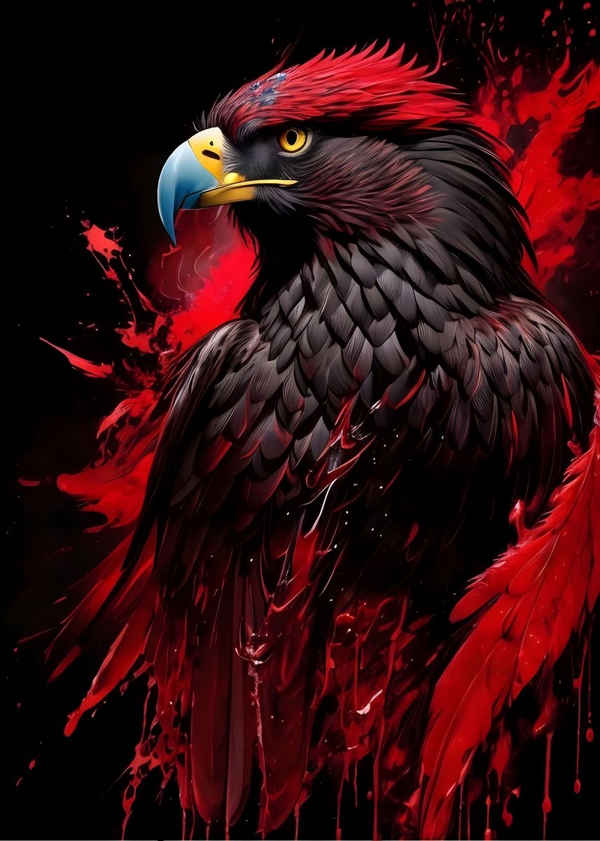 857x1200 Red Eagle' Poster by A J RILEY