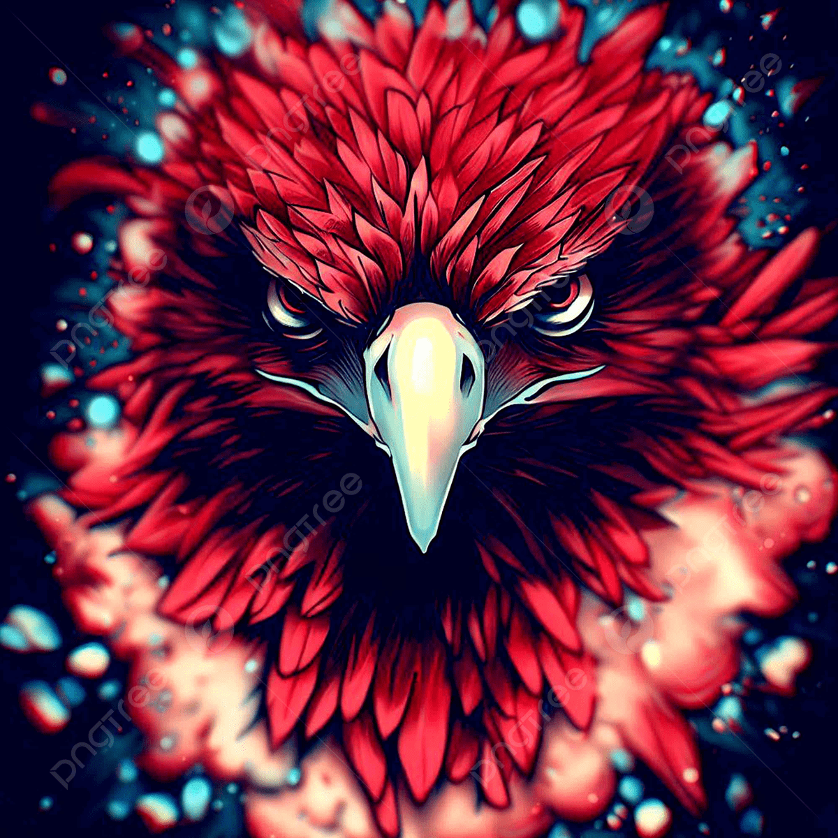 1200x1200 Killer Eagle Face With Watercolor Splash For T Shirt Design Background, Eagle, Eagleface, Angry Background Image And Wallpaper for Free Download