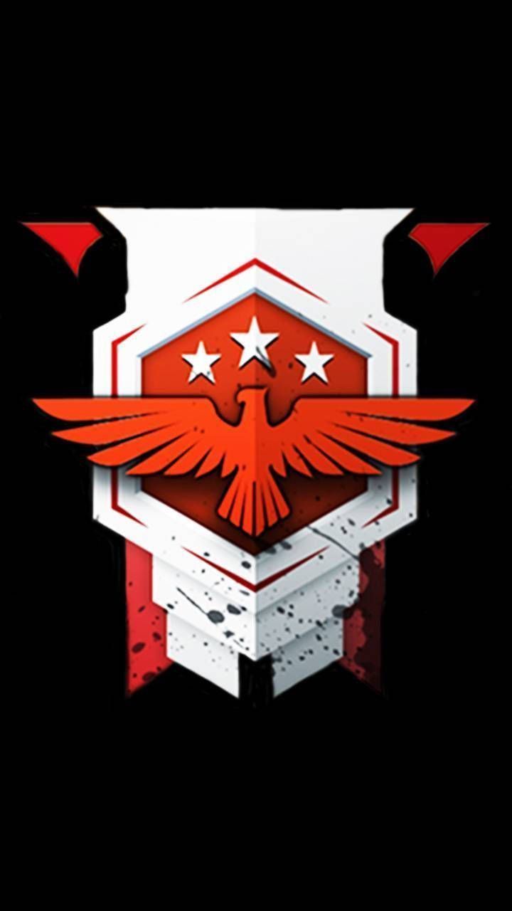 720x1280 Download Free Fire Logo Red Eagle Wallpaper