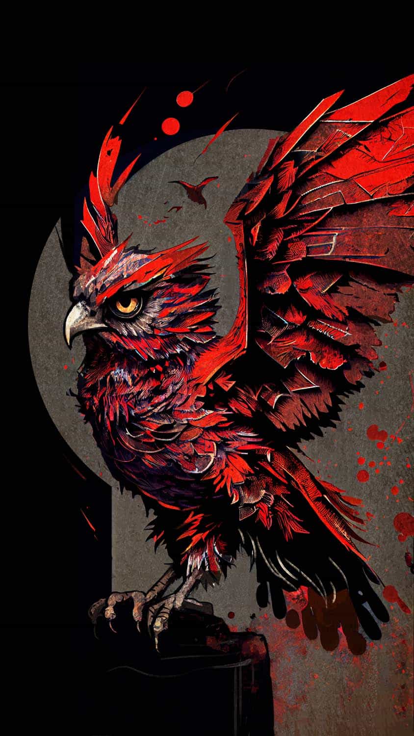 844x1500 Red Eagle iPhone Wallpaper HD