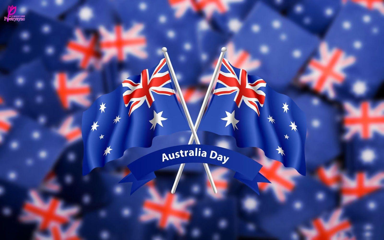 1600x1000 Happy Australia Day Wallpaper with Australia Flag. Australia Day