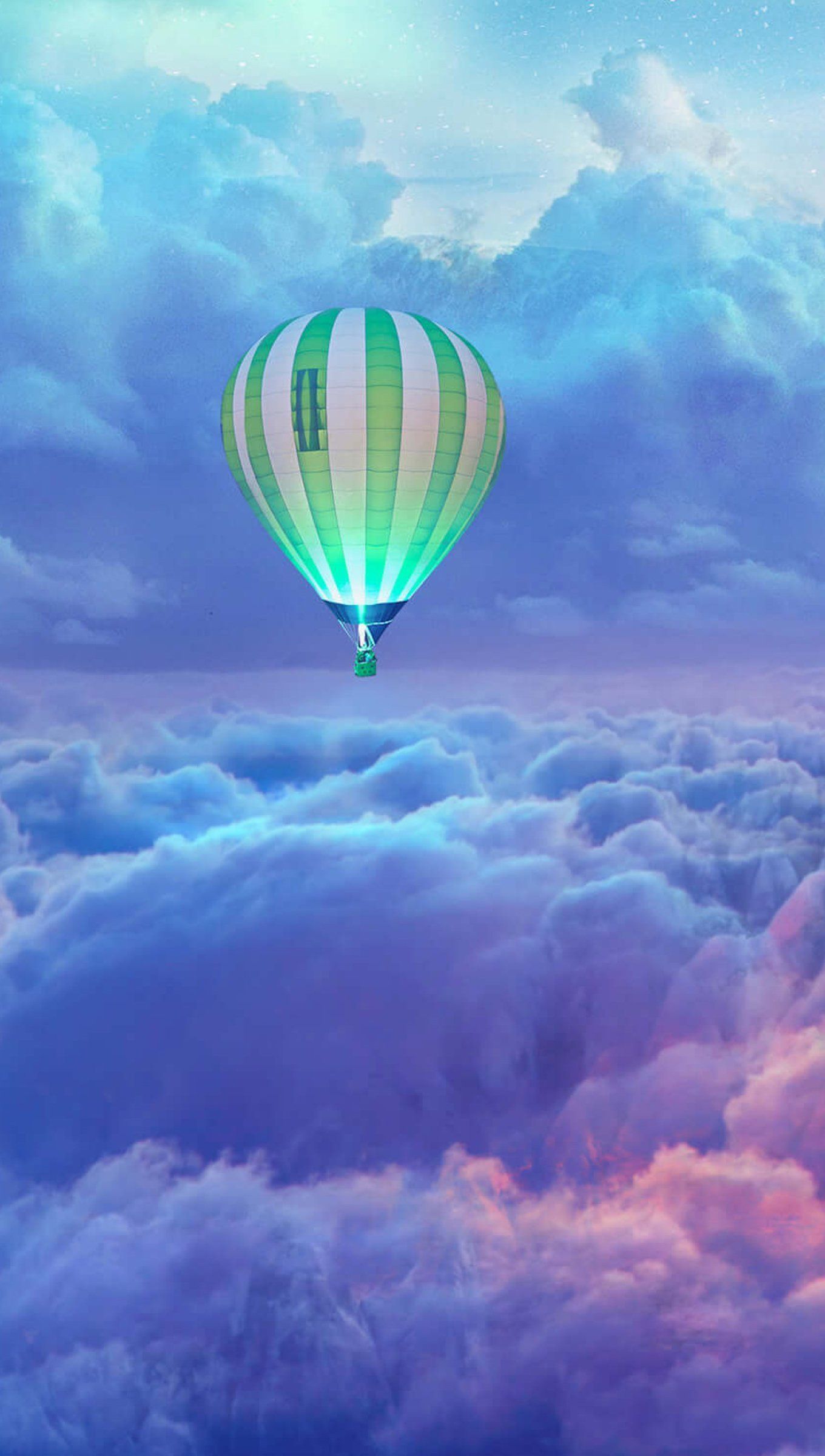 1360x2400 Hot Air Ballons over the sky Wallpaper 4k HD