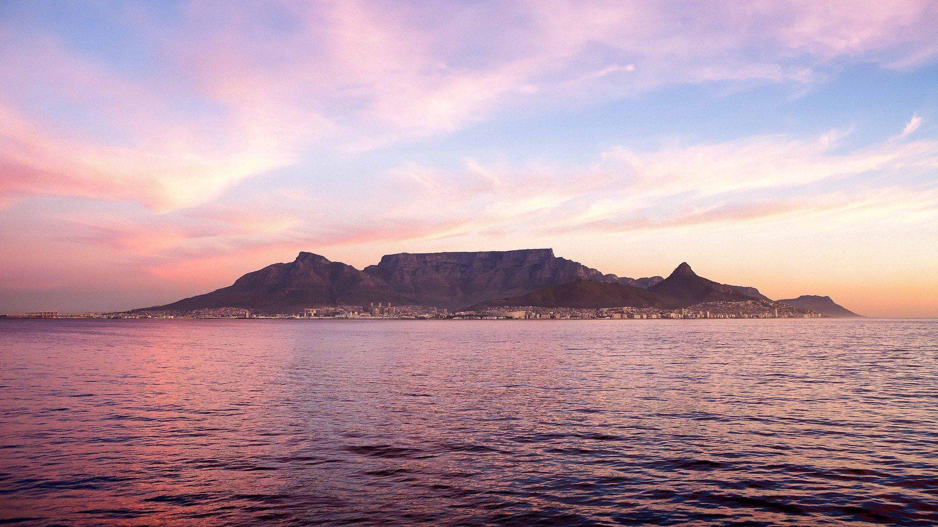 1920x1080 Cape Town, Table Mountain, South Africa, Sea, Clouds Wallpaper HD