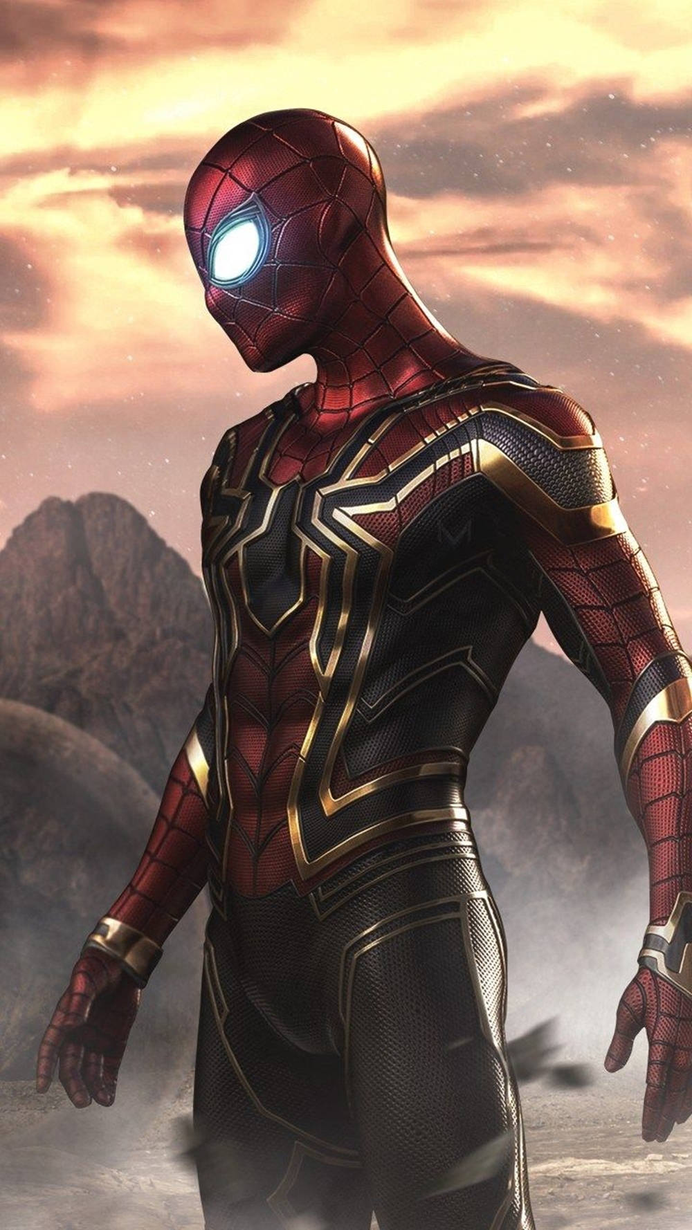 1000x1778 Download Marvel Spiderman Iron Spider Armor Wallpaper