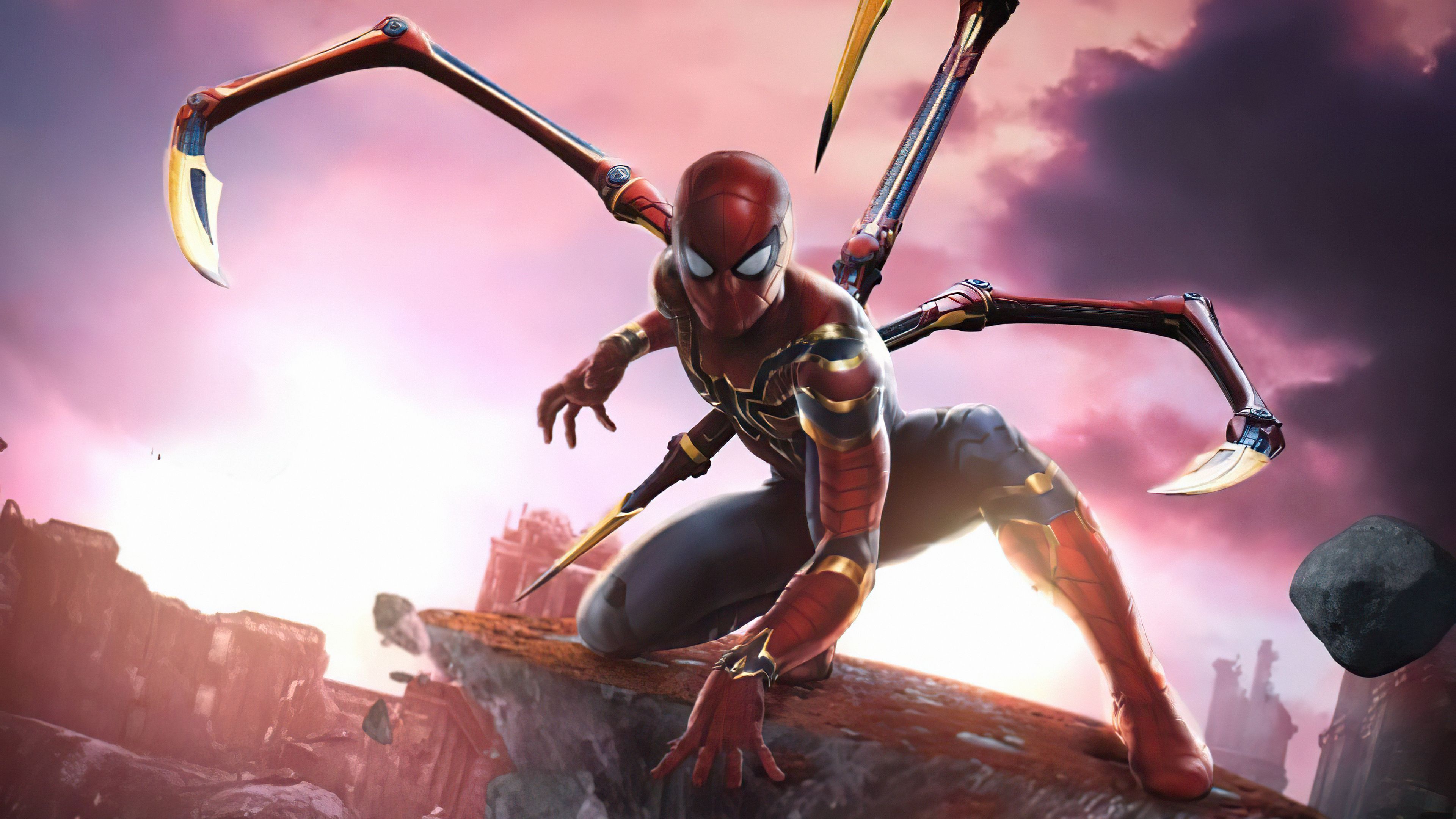 3840x2160 Spiderman Iron Suit, HD Superheroes, 4k Wallpaper, Image, Background, Photo and Picture